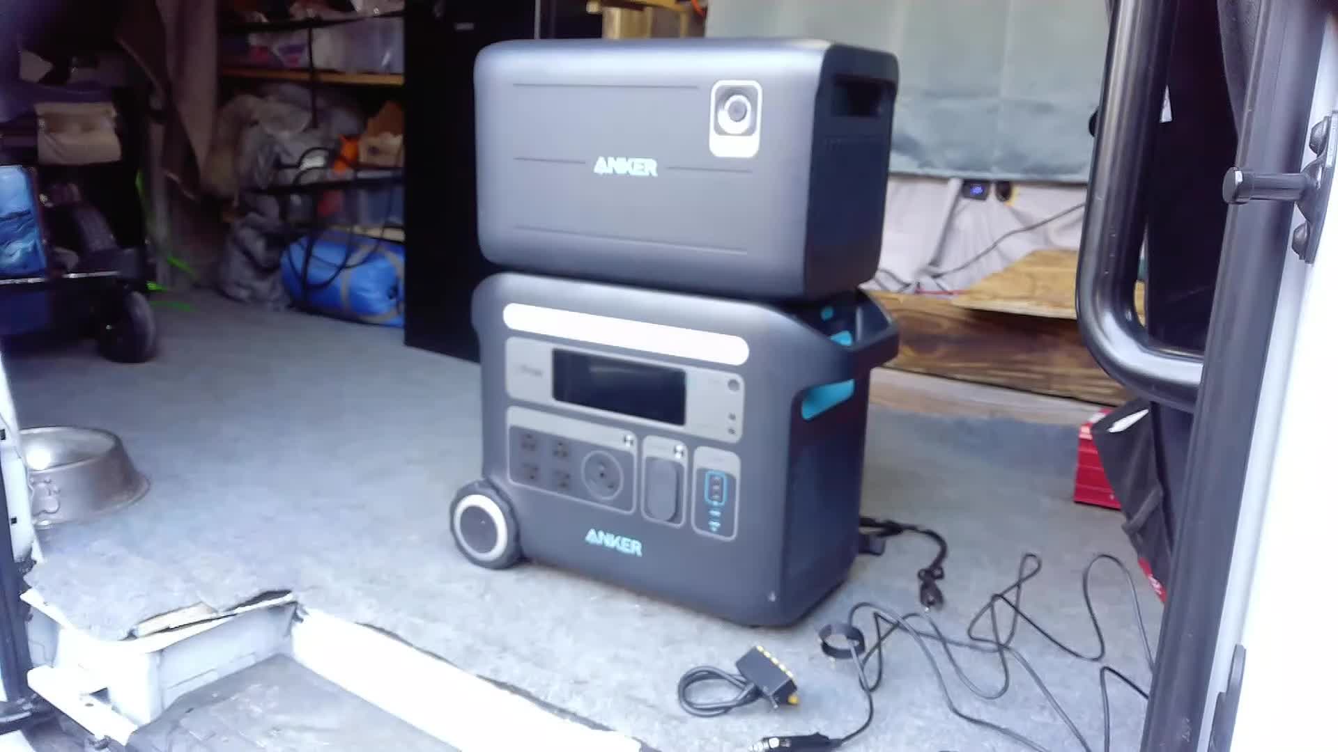 Unboxing the Anker SOLIX F2000 power station.
