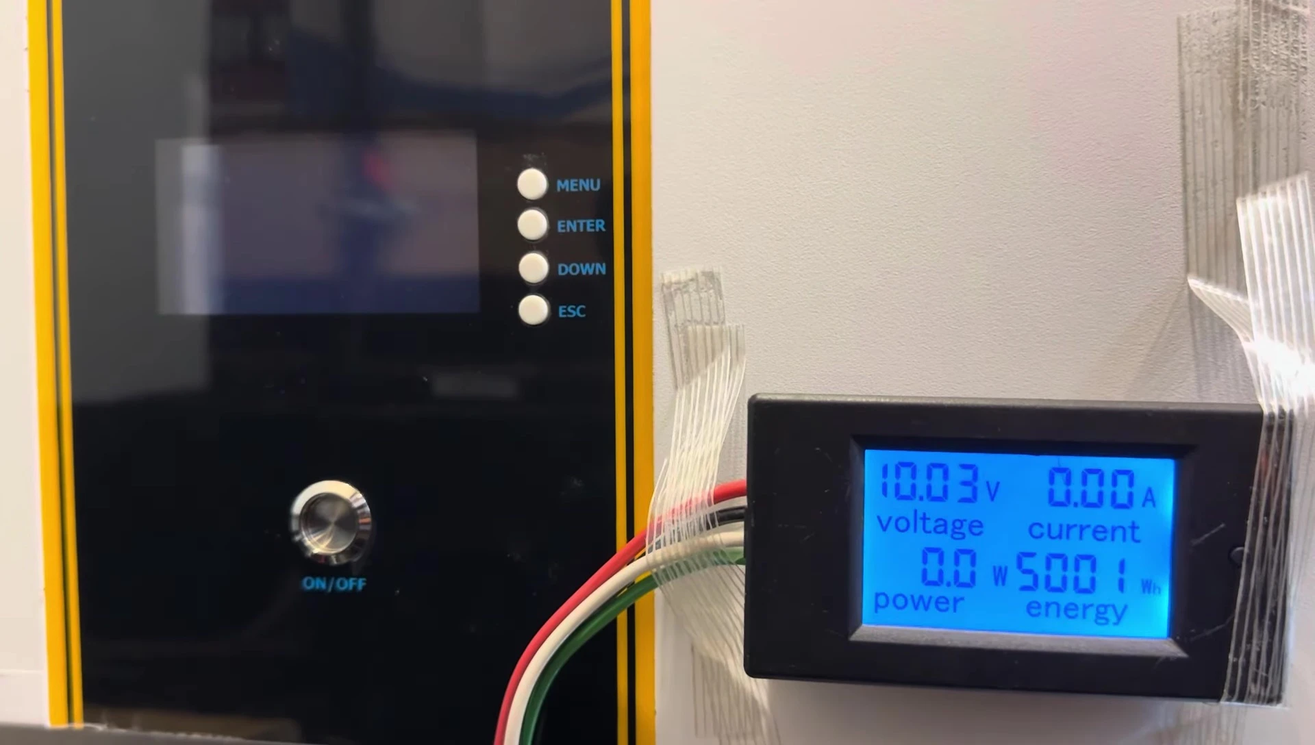 The battery shut down after capacity test