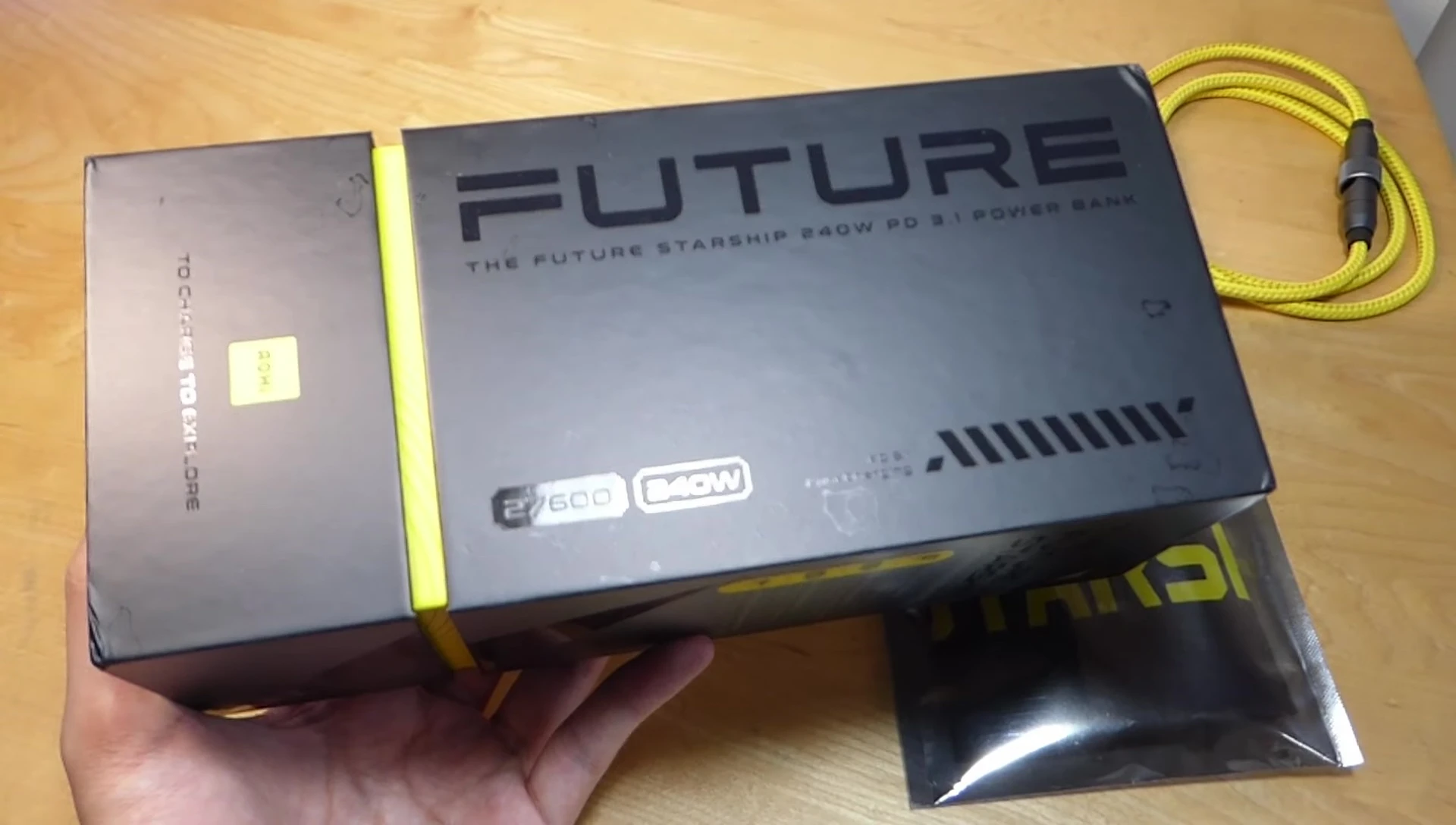 AOHI Starship 240W Power Bank packaging showing cyberpunk-inspired design