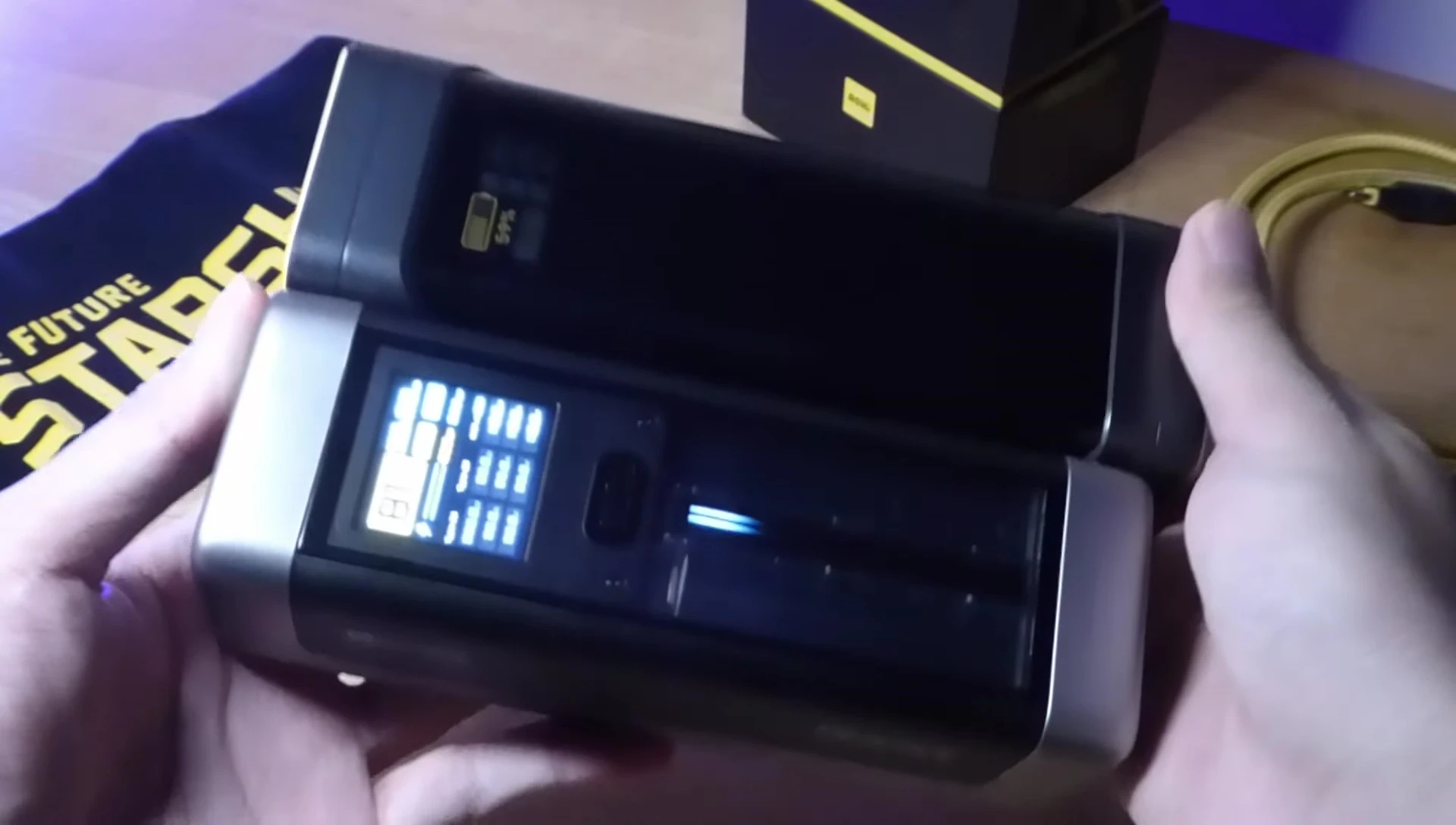 Comparison shot of AOHI and Xiaomi power banks