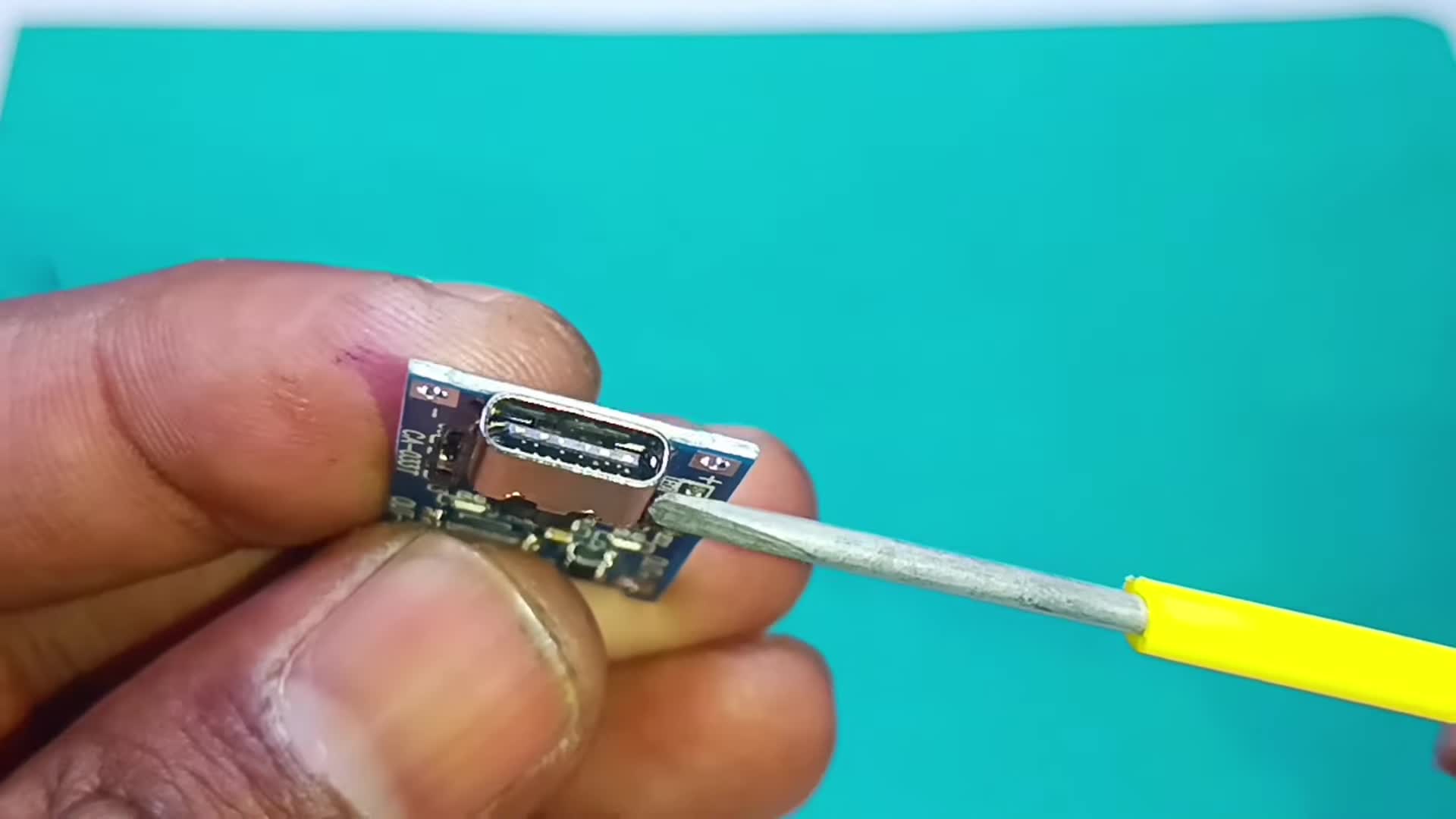 View of the Type-C port on the module