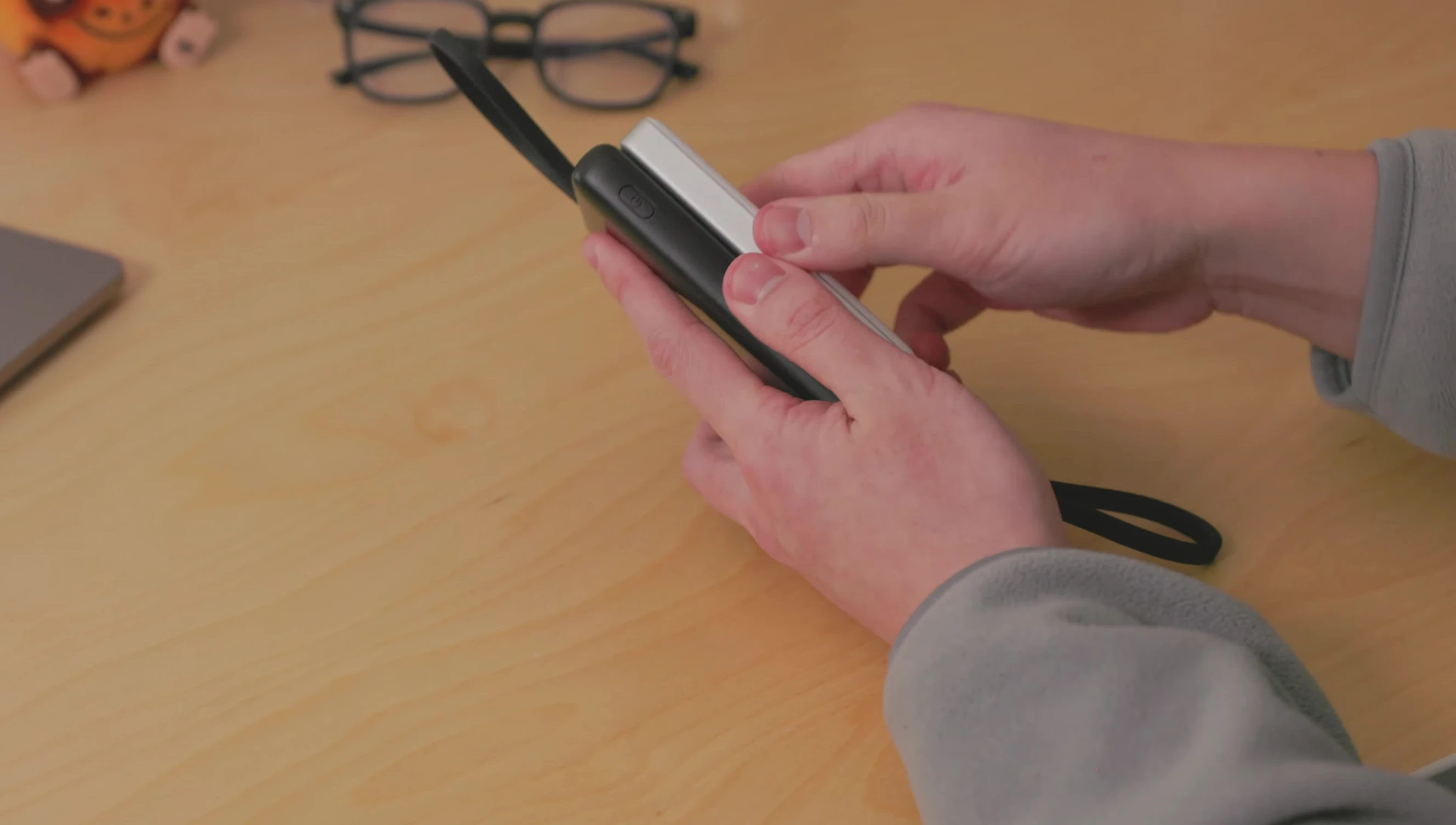 Side-by-side comparison of both power banks showing the slight size difference.