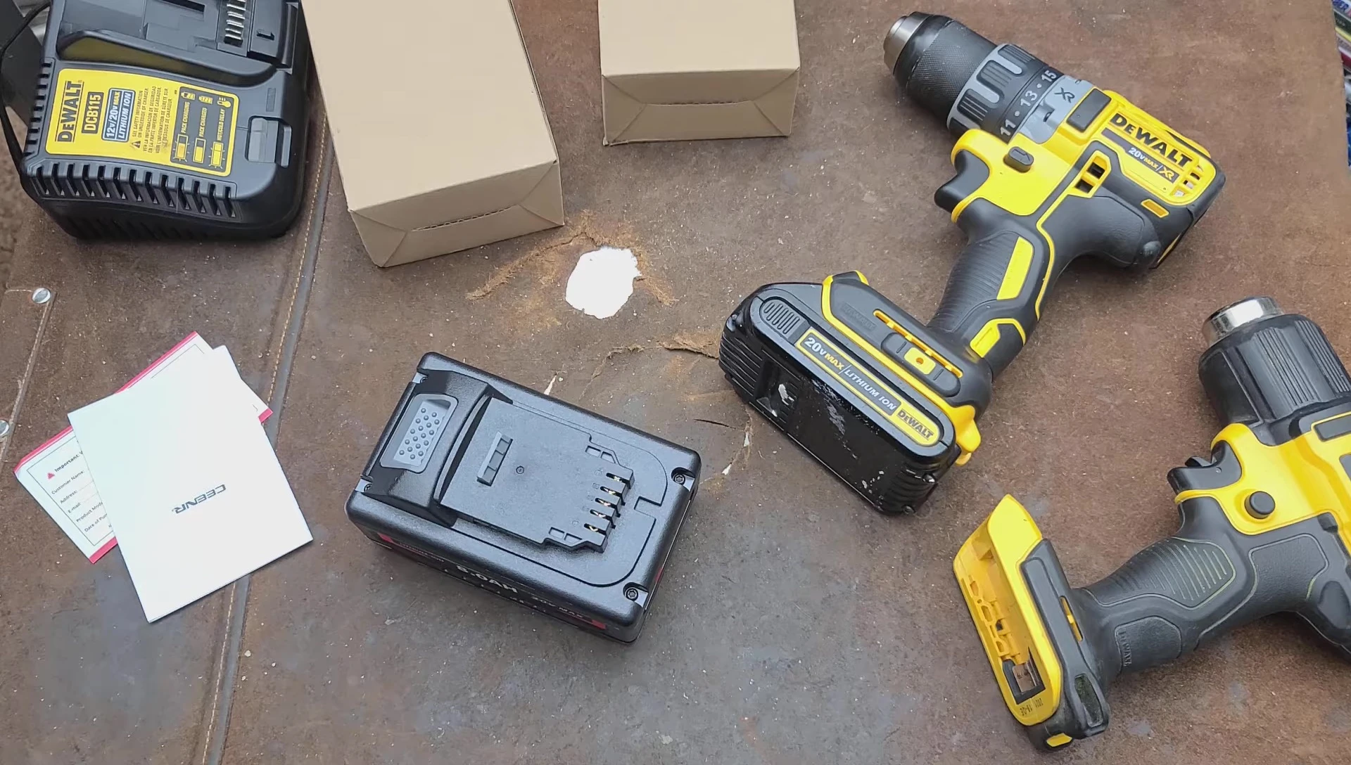 Boxes of Ceenr PD Nation batteries