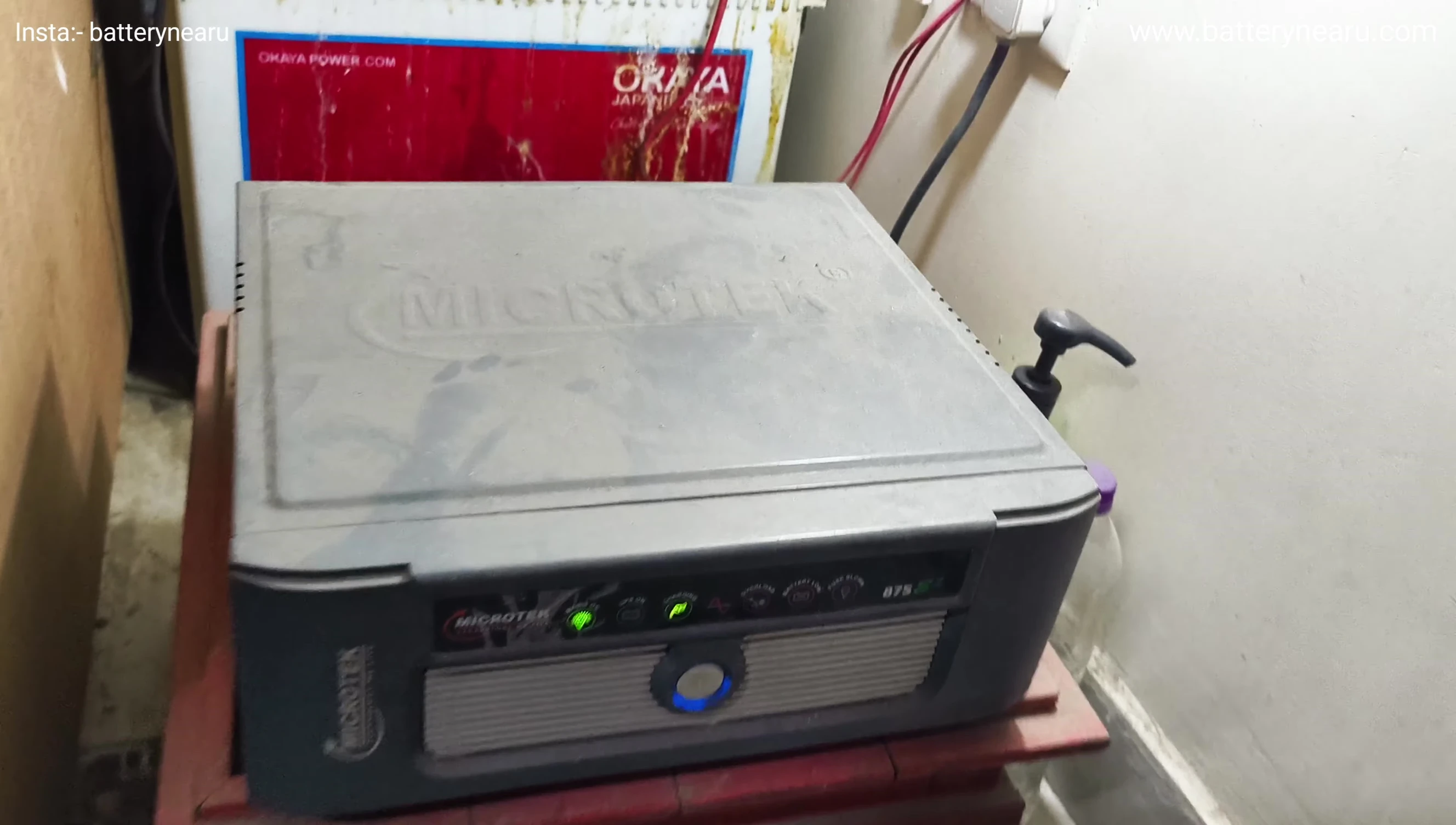 Microtek inverter and Okaya battery setup