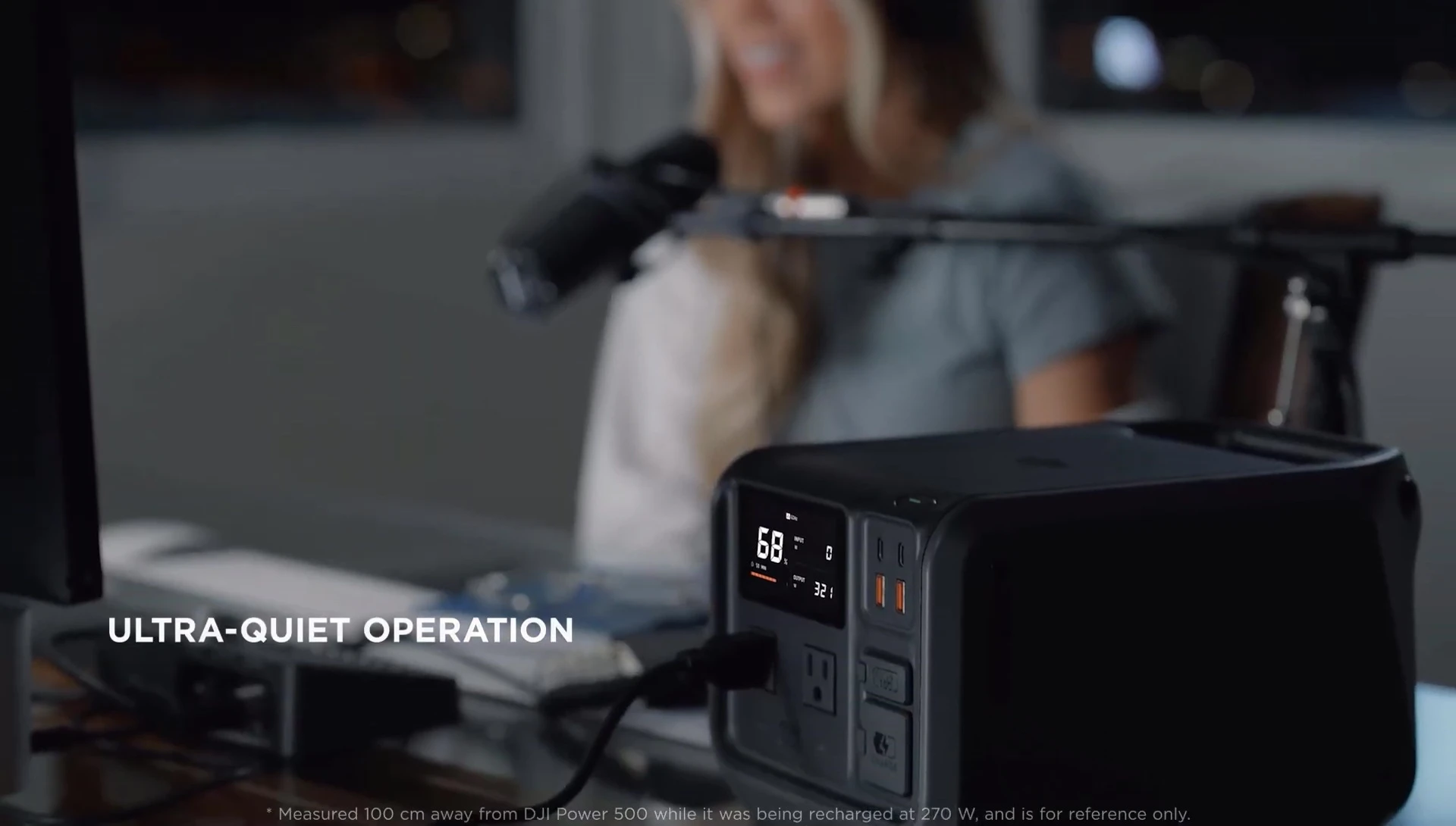DJI Power 500 charging ports and display