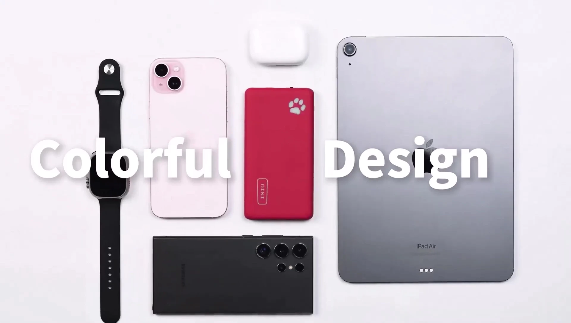 Image highlighting the multiple ports of the Inu power bank