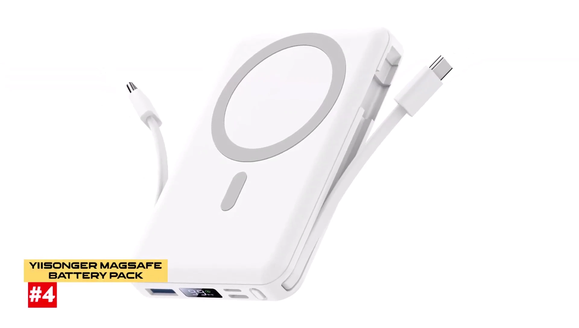 Yonger MagSafe Battery Pack attached magnetically to an iPhone