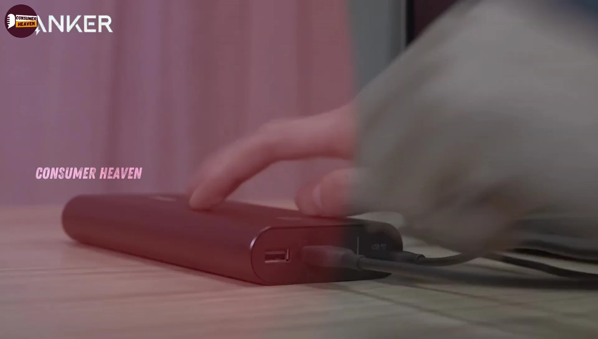 Anker PowerCore Plus charging a laptop