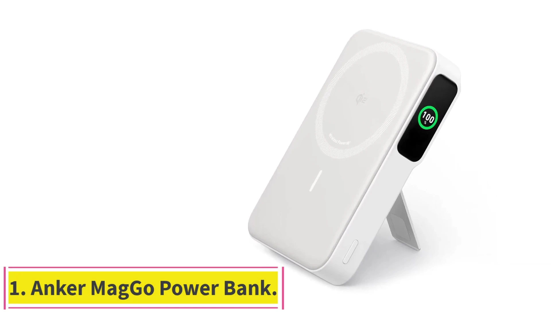 Anker MagGo Power Bank showcasing its MagSafe capabilities