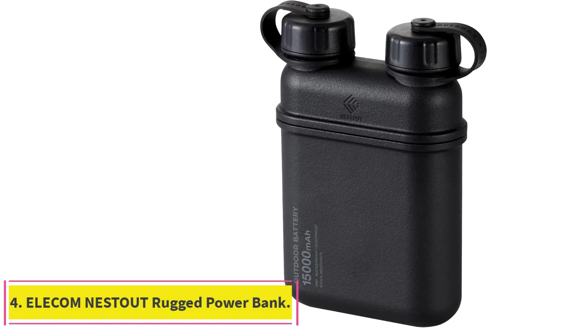Eloop Nest Out Rugged Power Bank showcasing its rugged design
