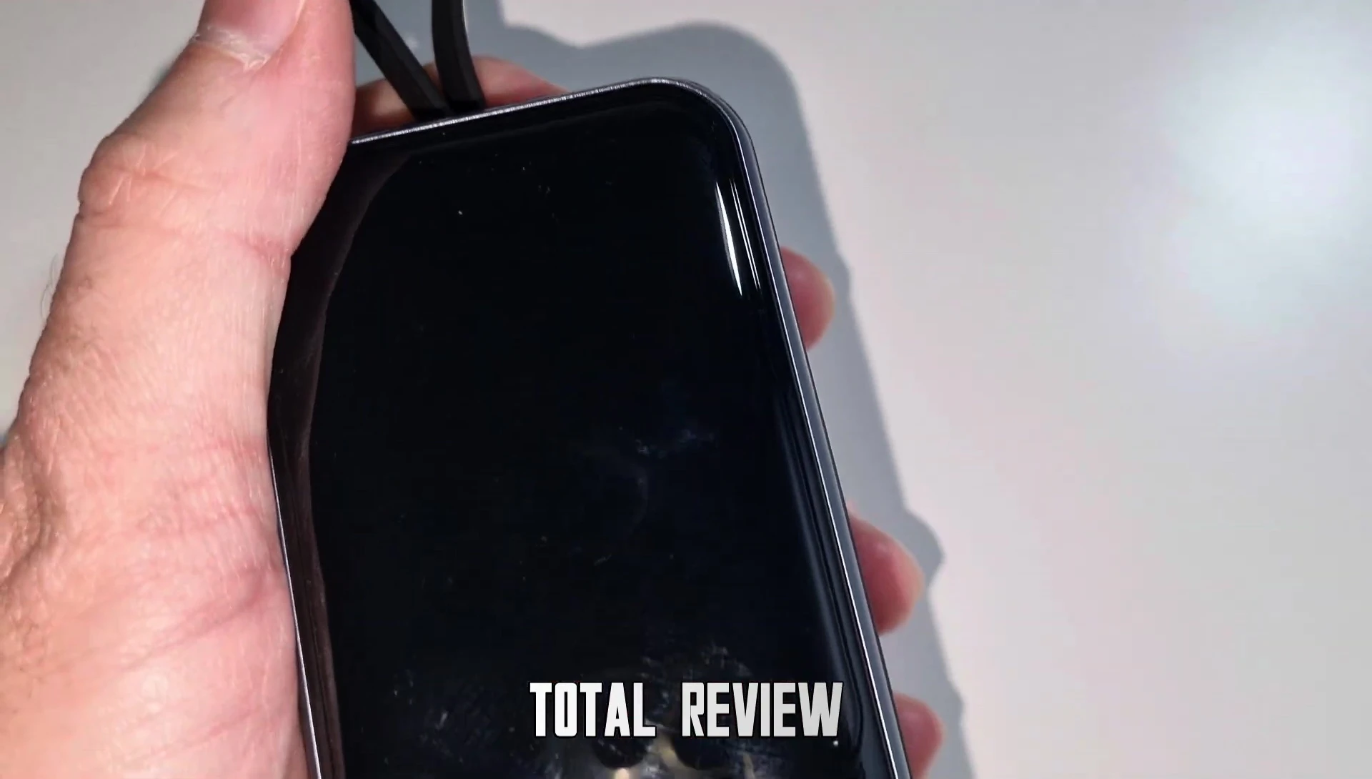 Power bank showing 73% charge