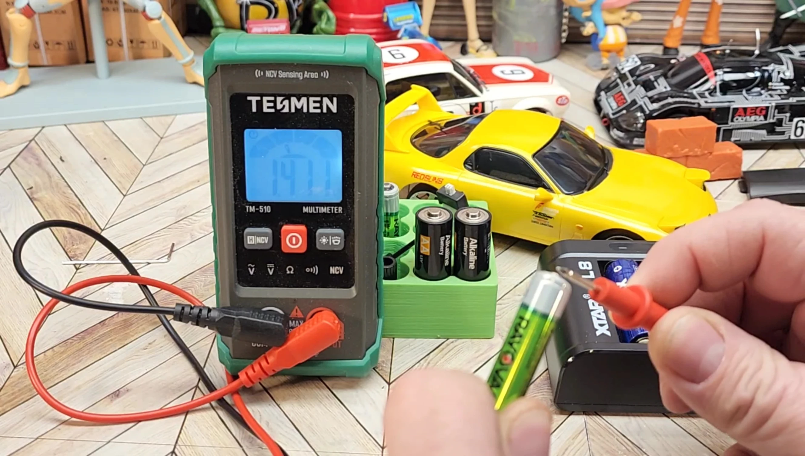 Multimeter reading voltage of NiMH battery