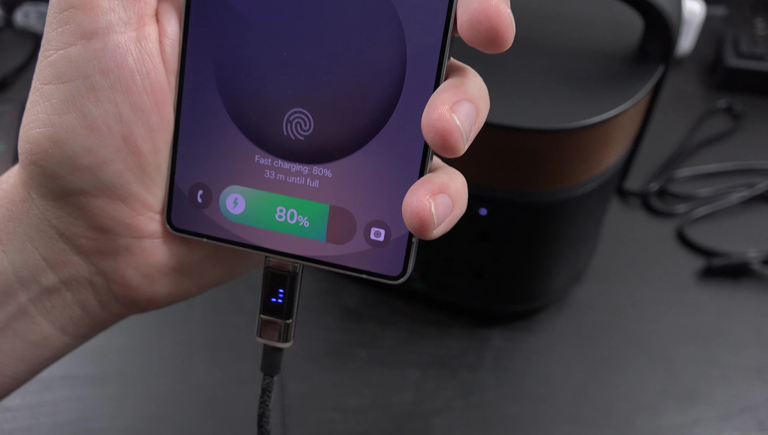 Testing the USB-C charging capabilities and supported protocols.