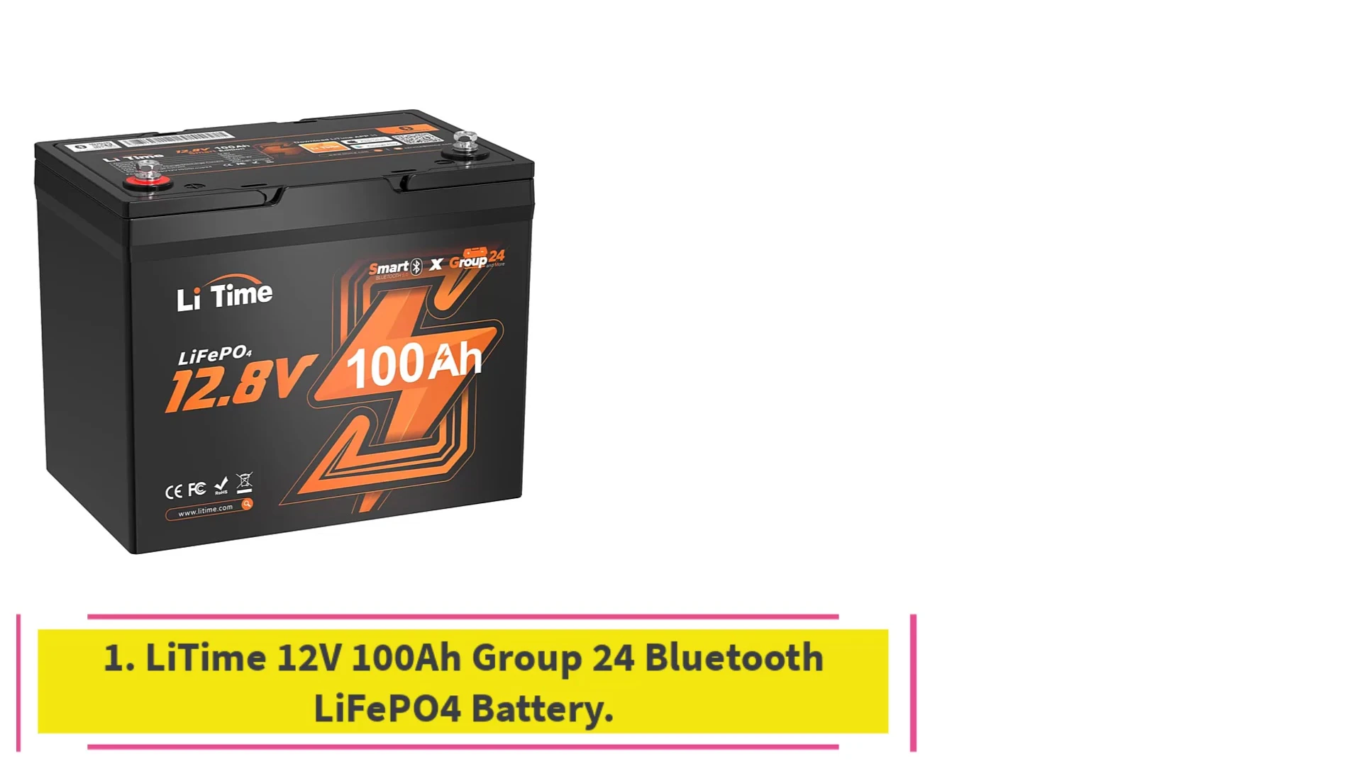 LeTime 12V 100Ah battery close-up