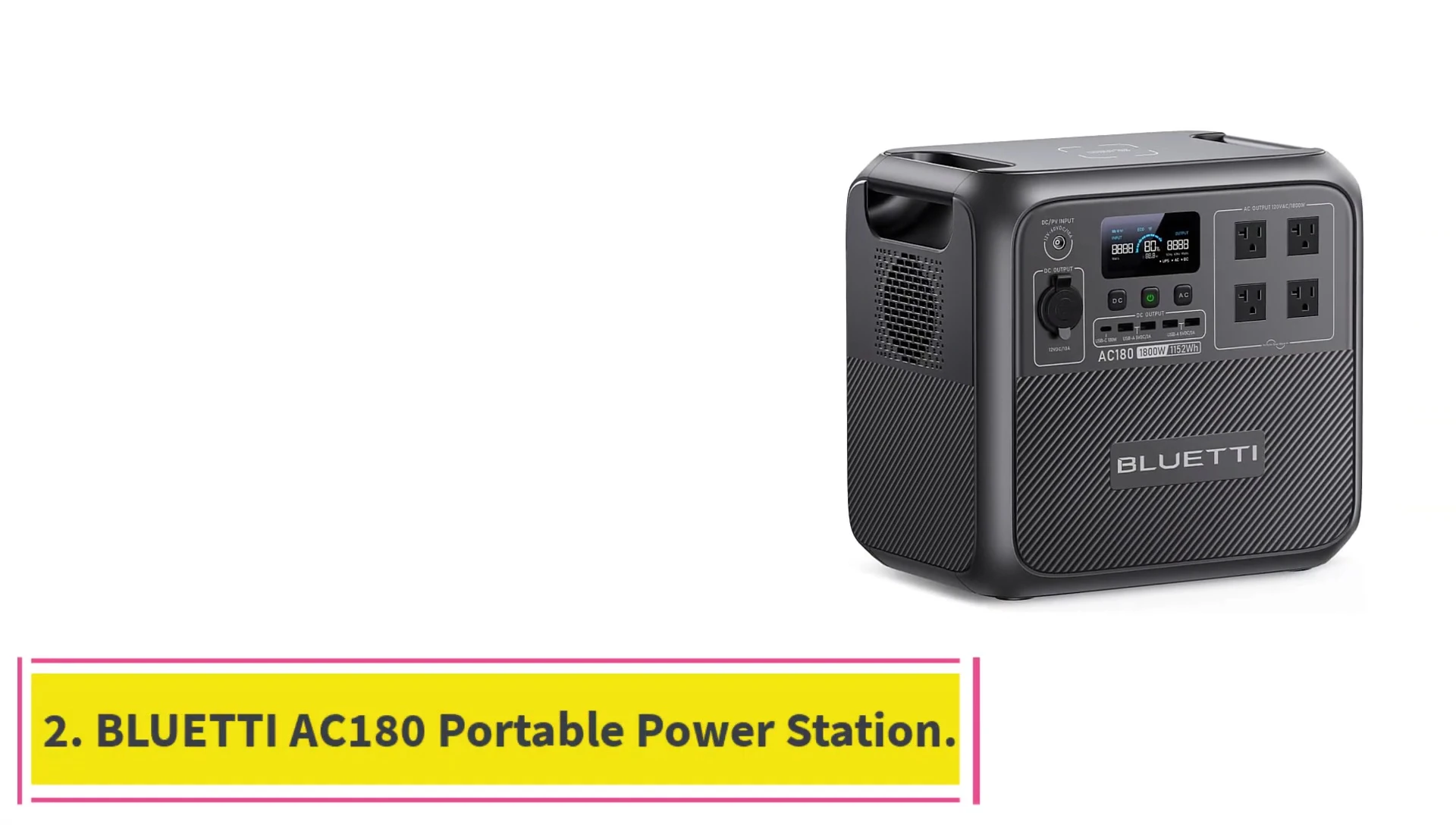 Bluetti AC180 portable power station overview
