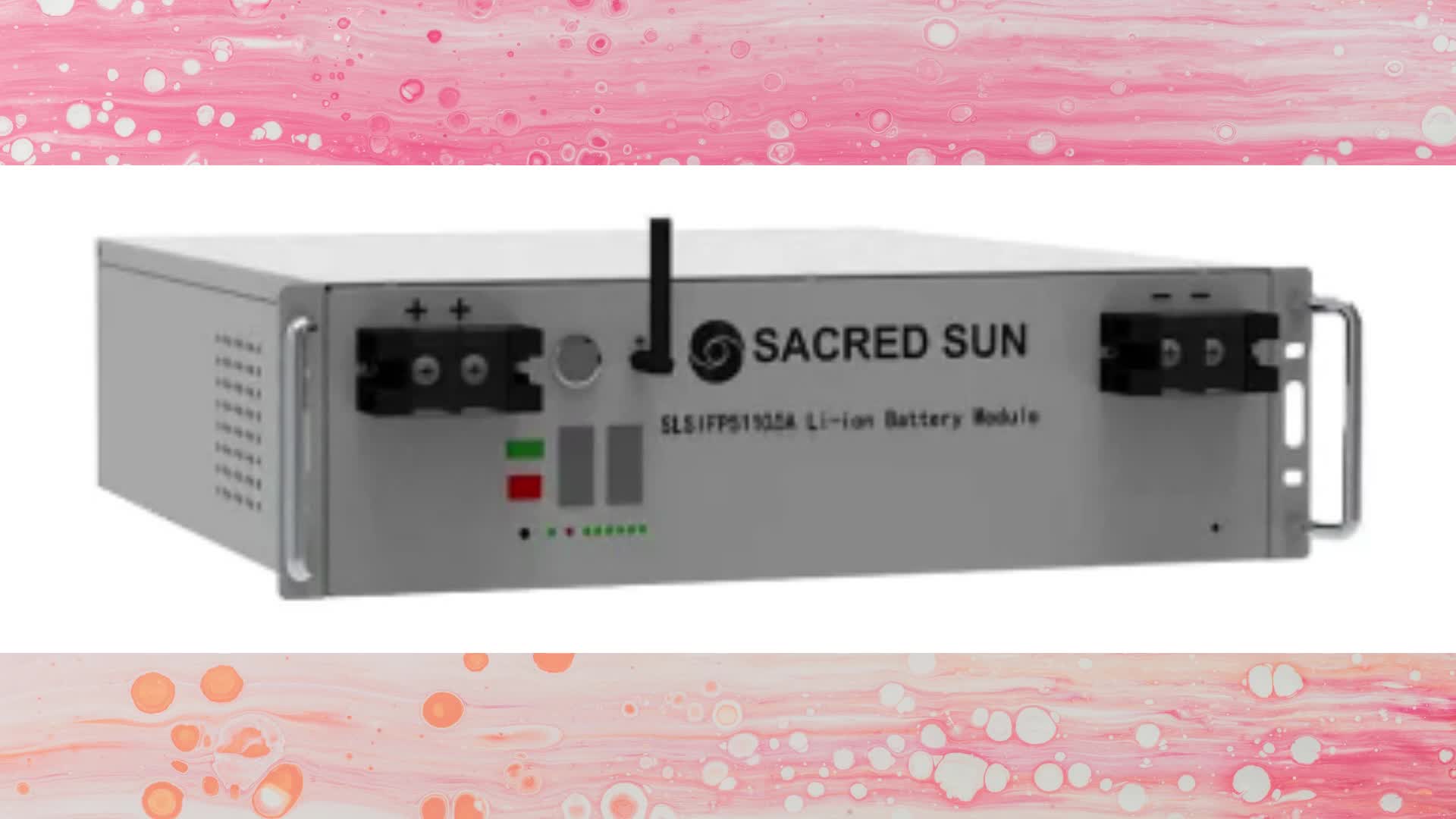 Close-up of the Secret Sun lithium battery specifications.