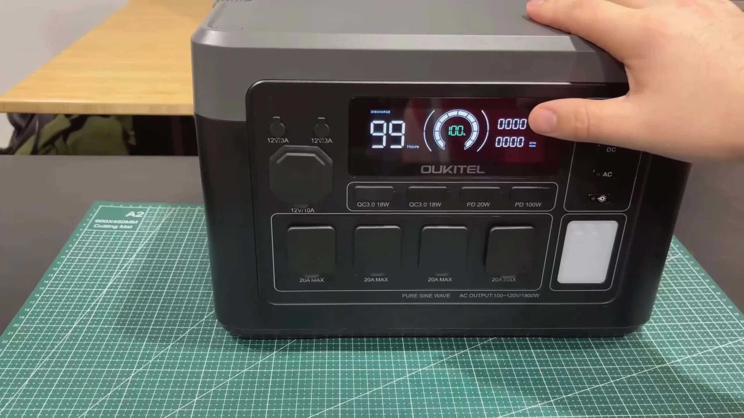 Image that indicates that the fan is always on during use.