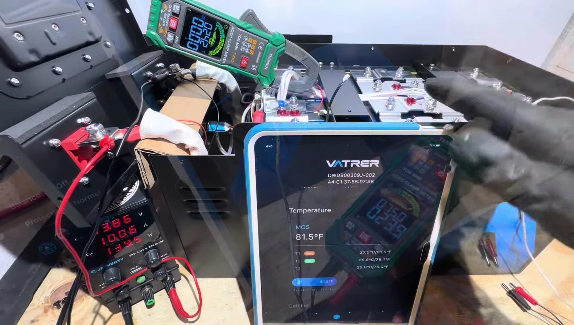 Low temperature testing setup