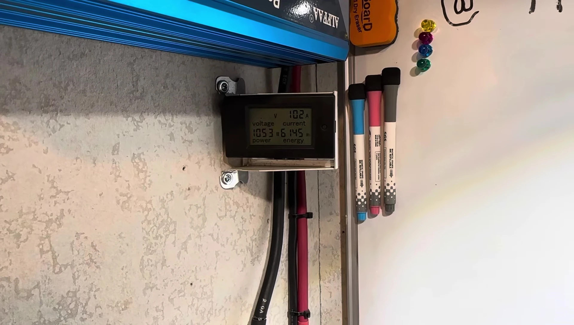 Inverter shutting off due to low voltage at the end of the capacity test.