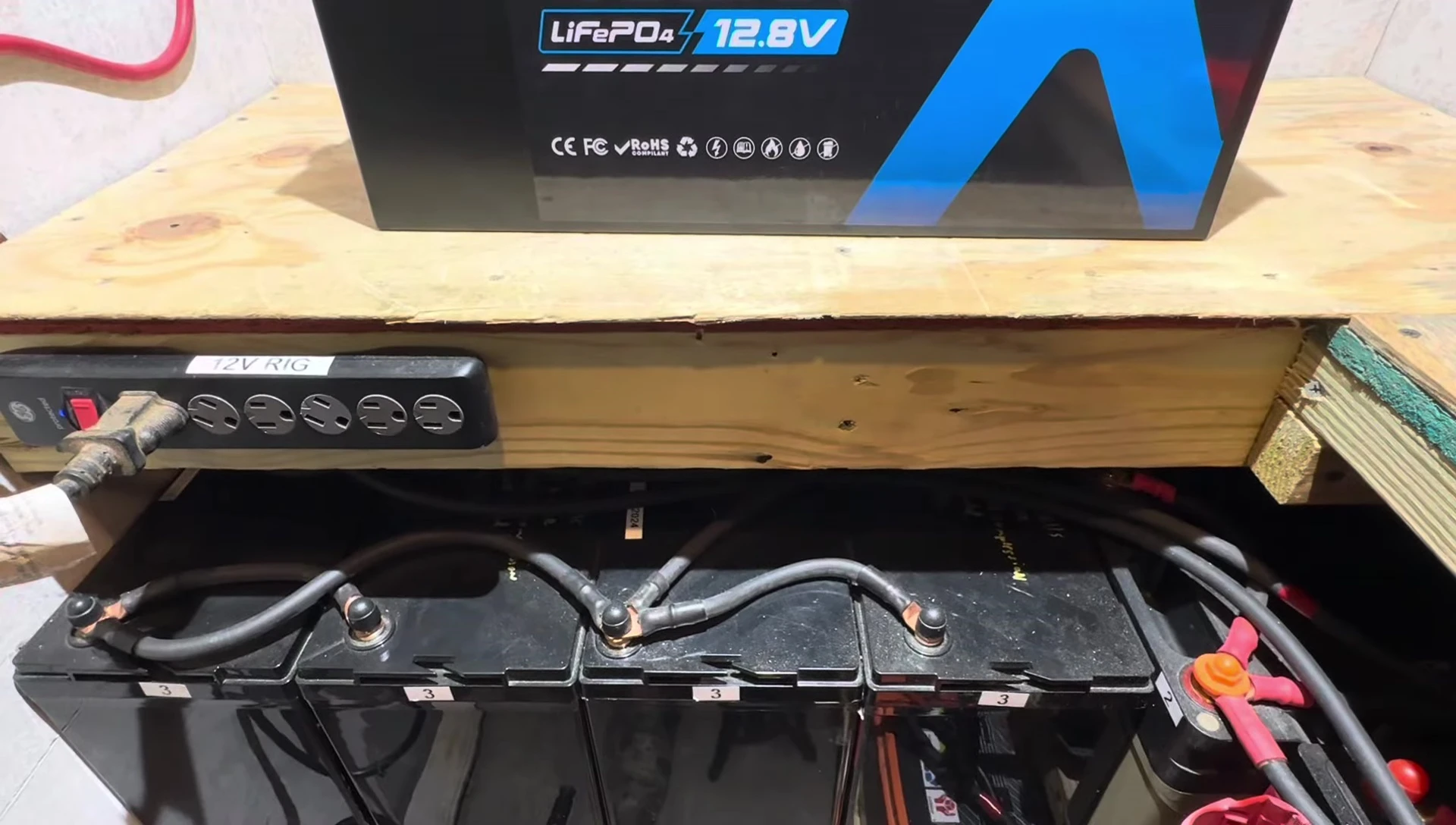 Size comparison with four Group 24 batteries