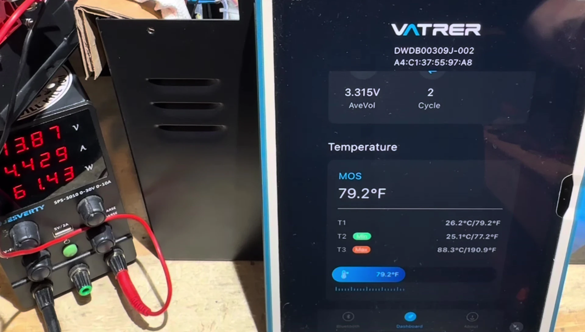 High temperature protection triggered.