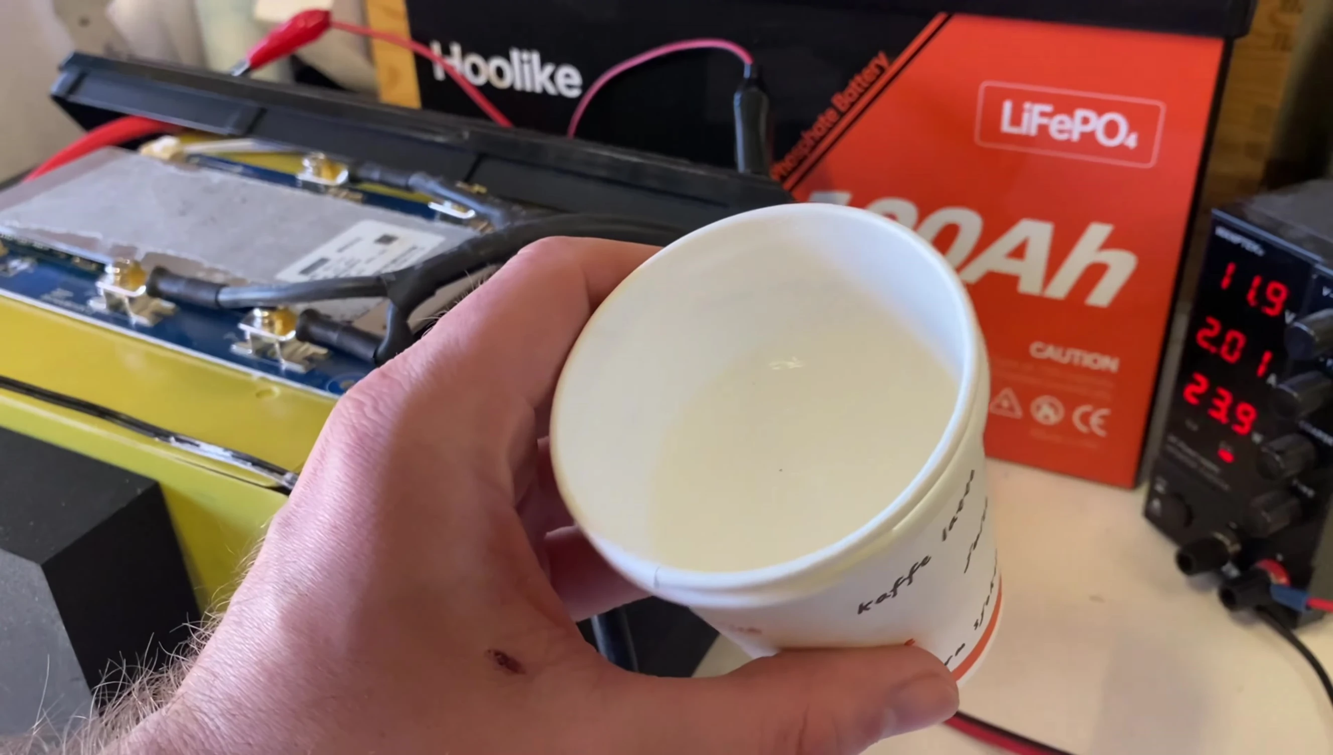 Testing low-temperature protection using frozen salt water.