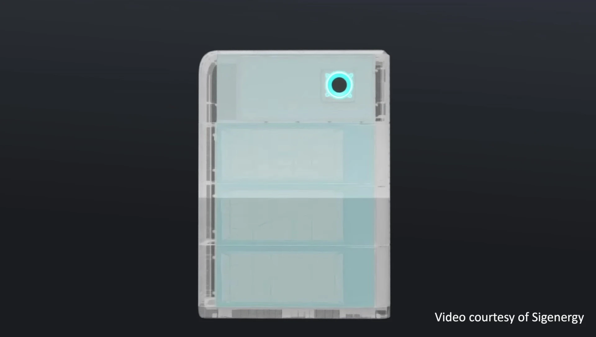 Internal view of a battery module, highlighting safety features
