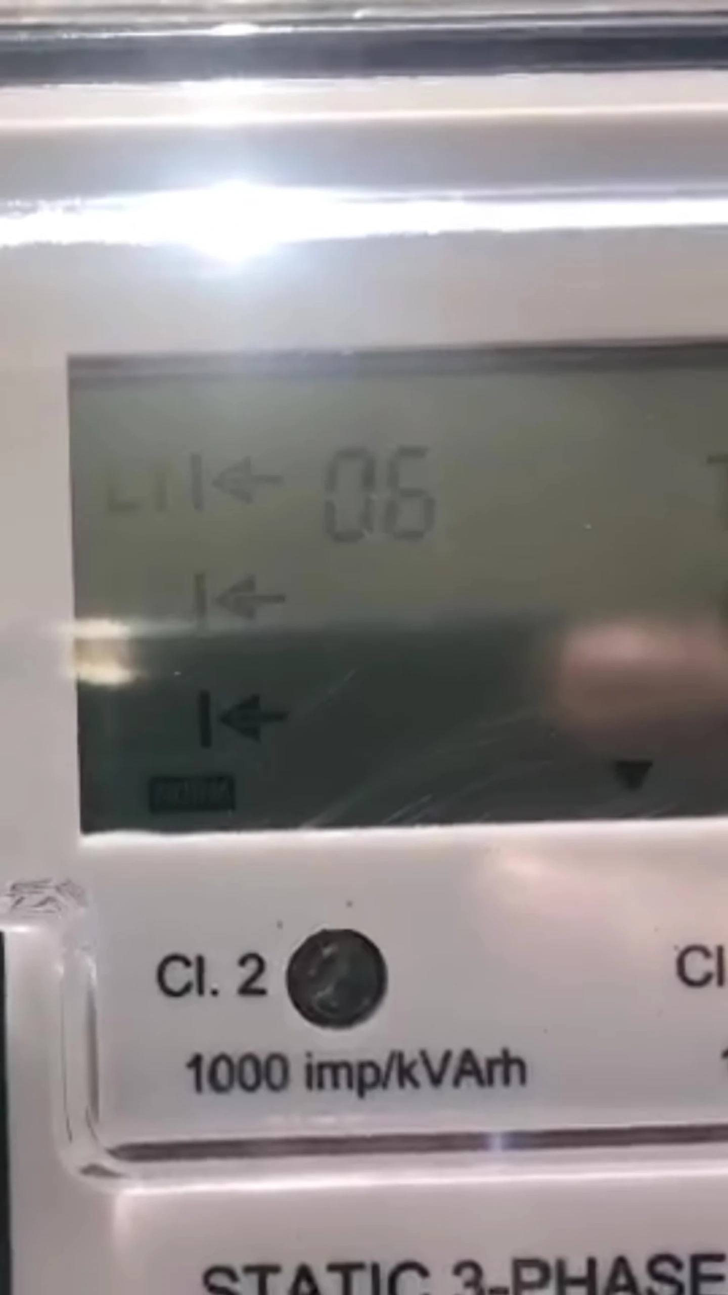 Meter display showing T1 and T2 energy units