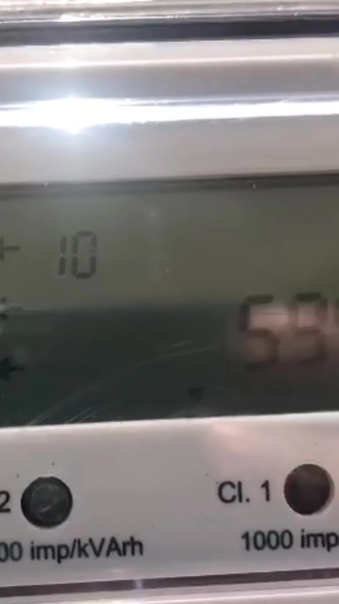 Specific section of the meter showing inverter data