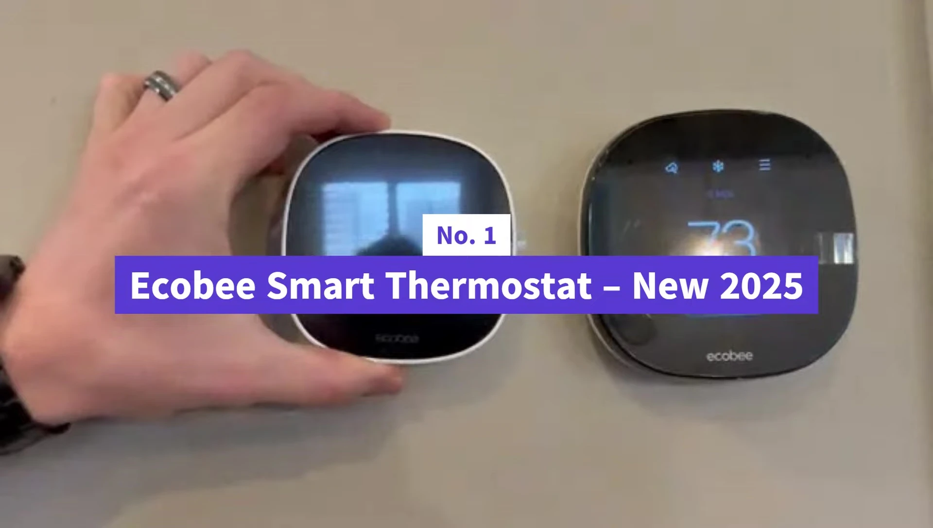 Close-up of the Hecoe Smart Thermostat Essential