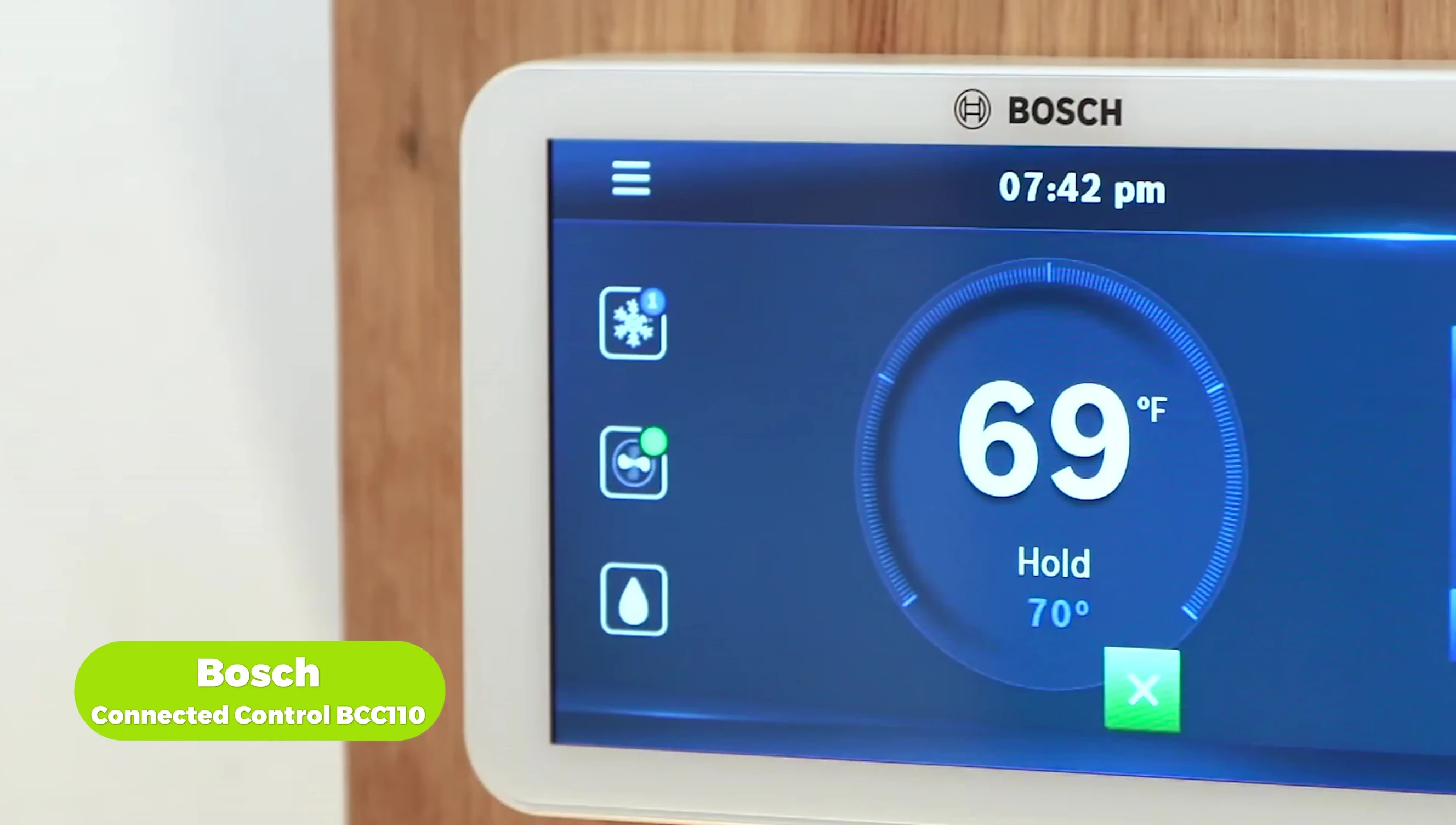 Bosch ConnectedControl BC110 displayed