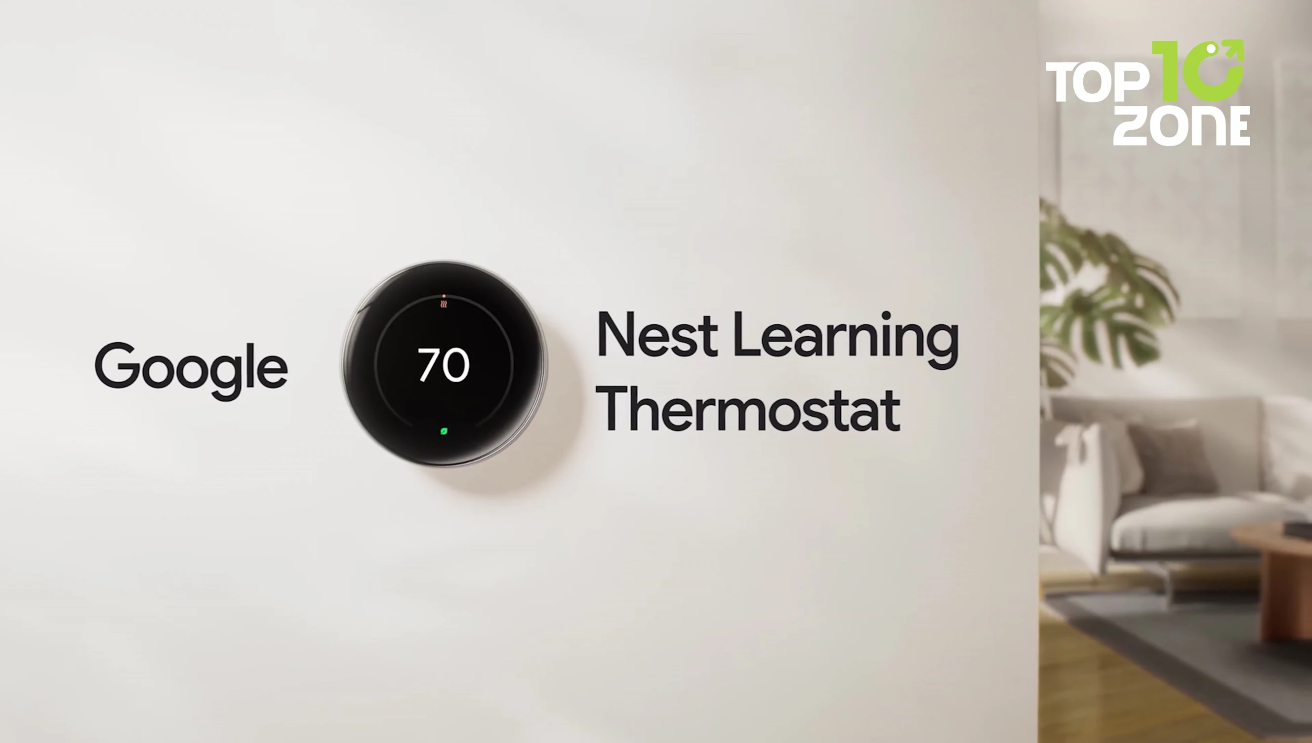 Highlighting the thermostat's design on the wall