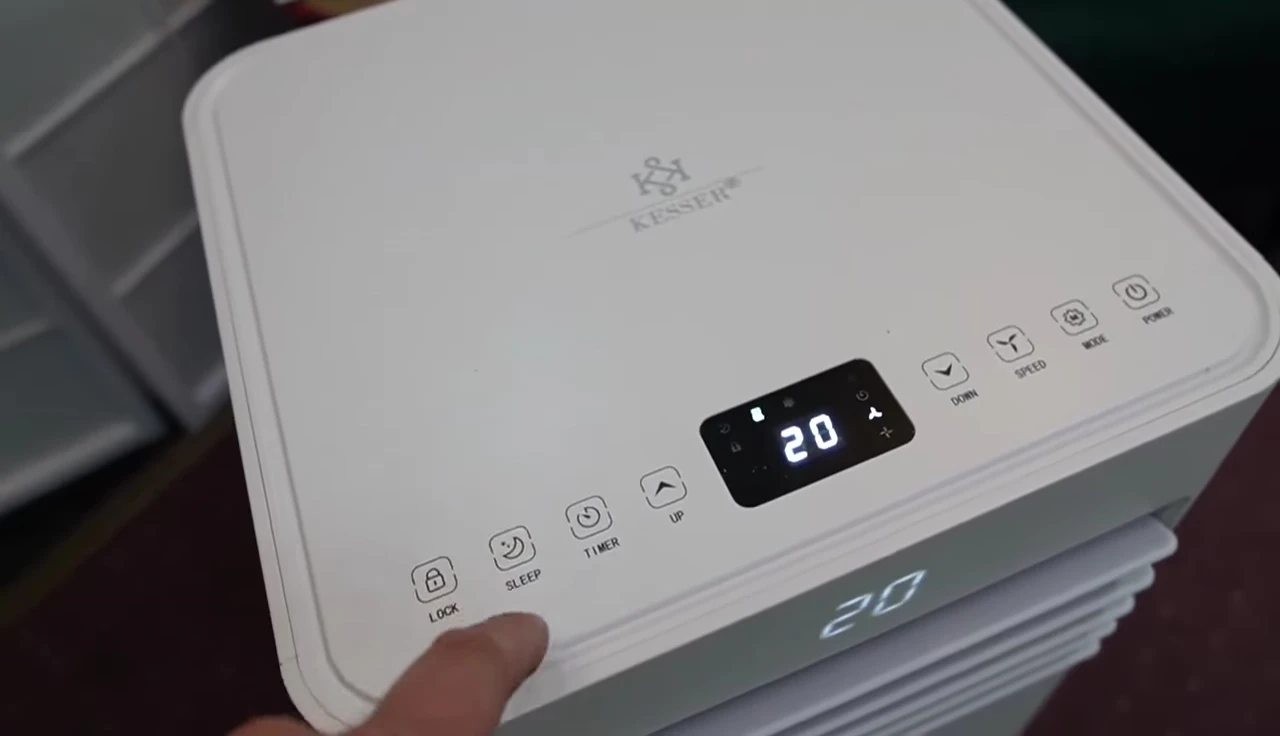 Control panel showing sleep mode setting