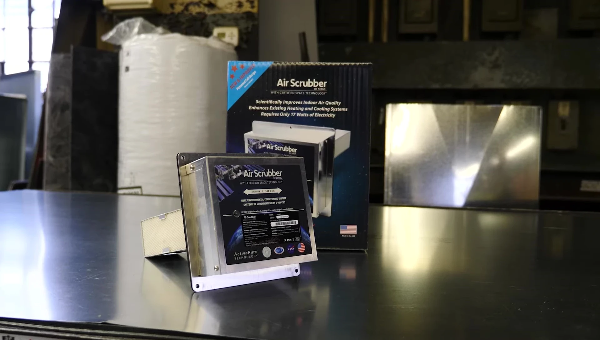 The air scrubber installed
