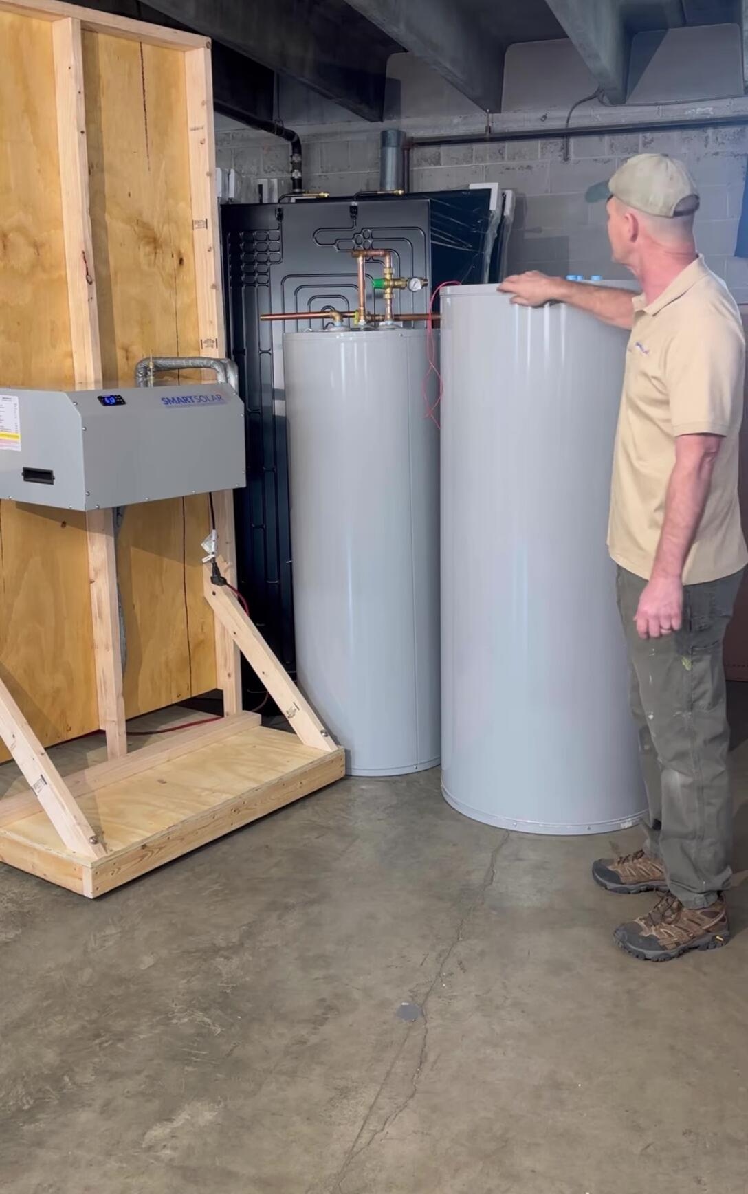 Speaker discussing the benefits of the larger tank size