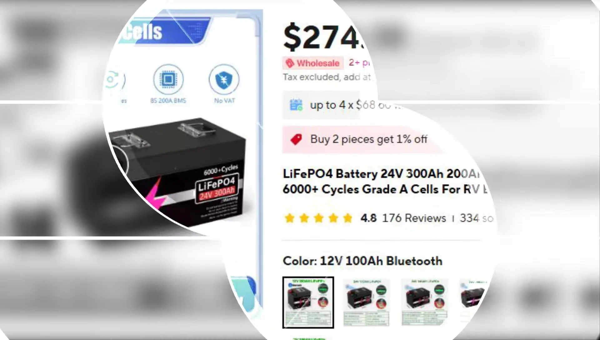 Image of the 24V300 Alifap4 battery