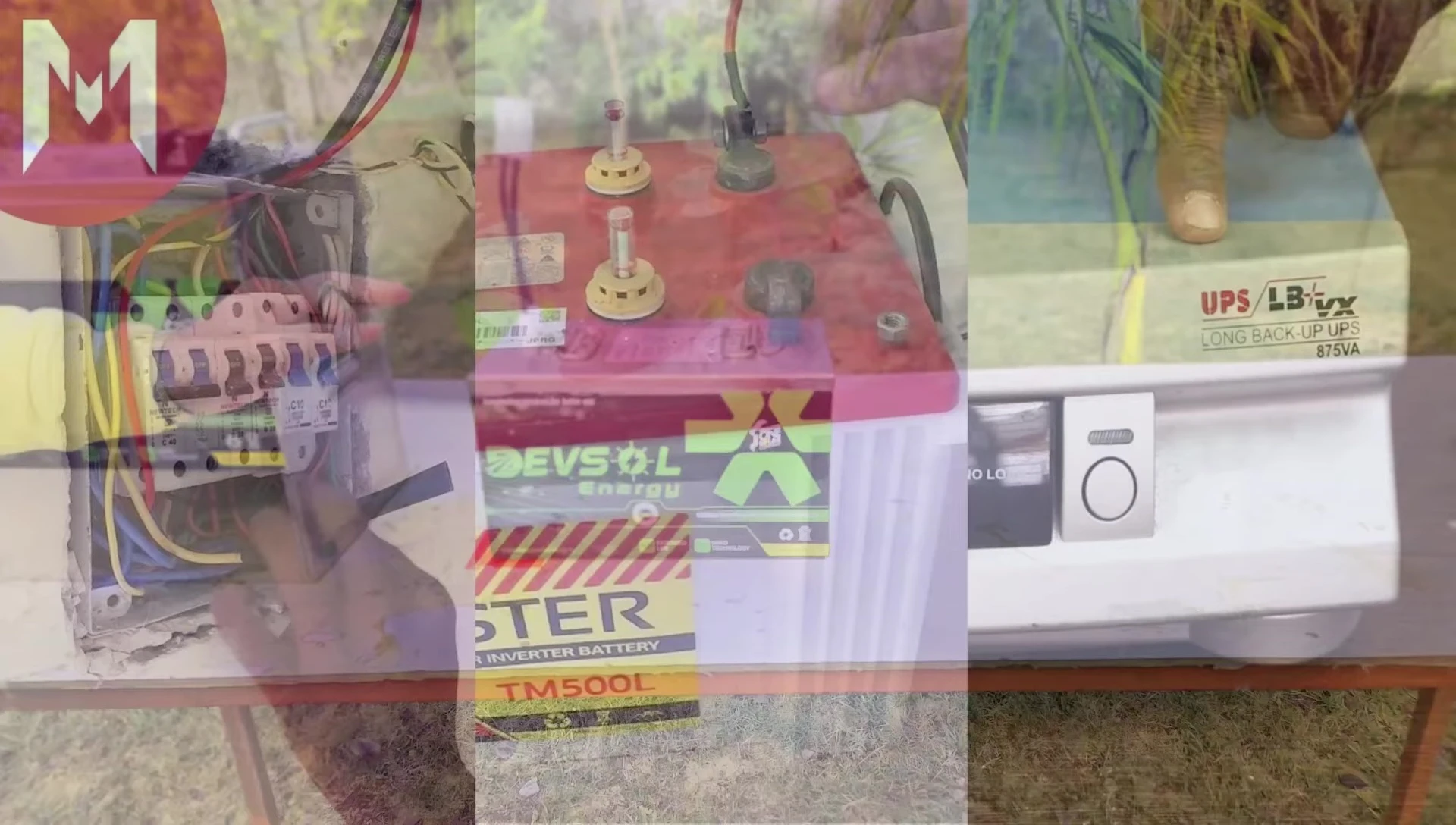 The 12V lithium battery showcased in the video.