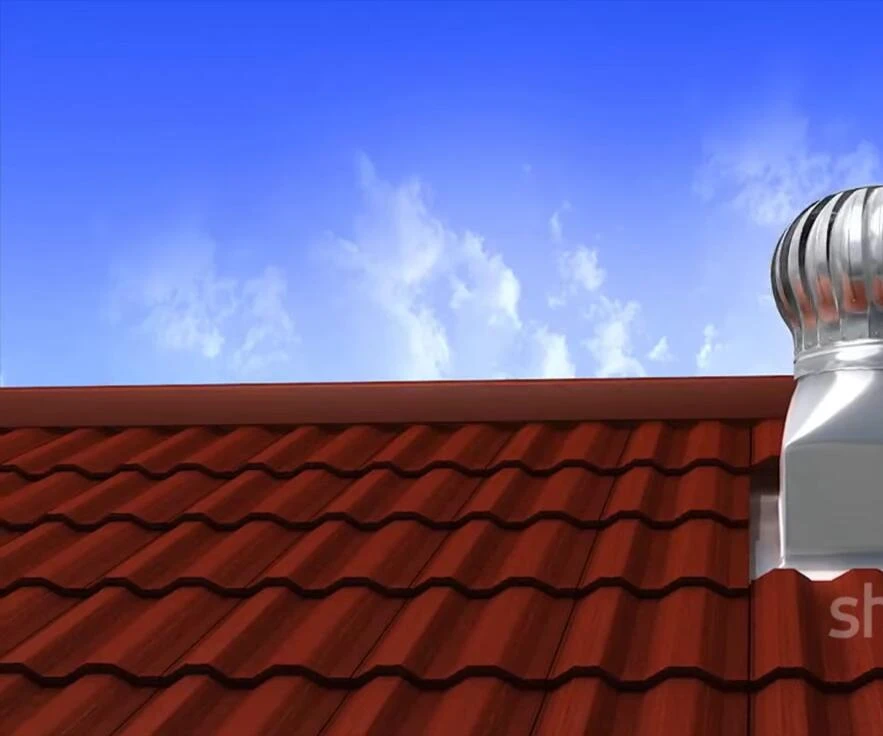 Small wind turbines on a rooftop