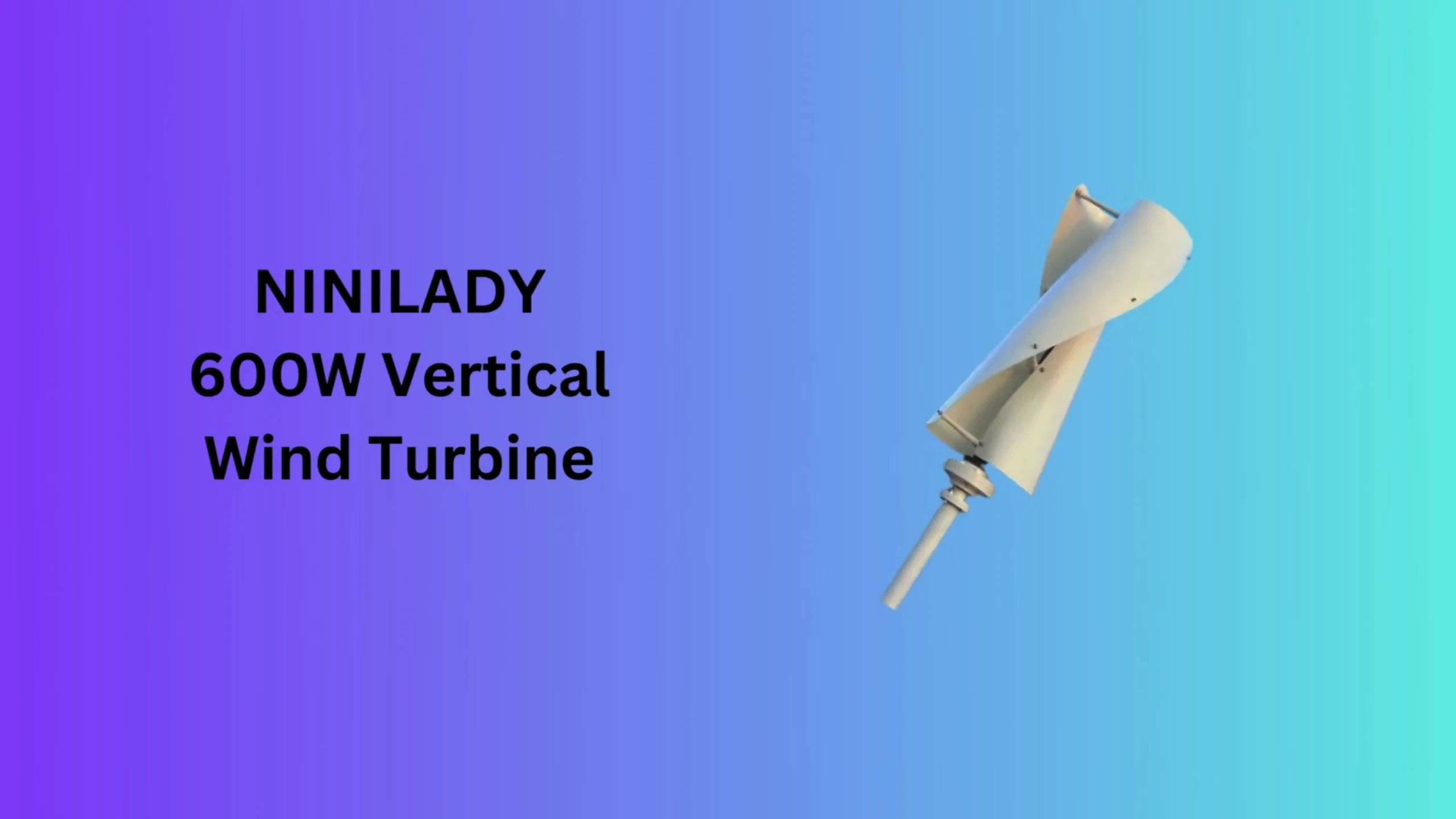 Close-up of the Nady 600W turbine