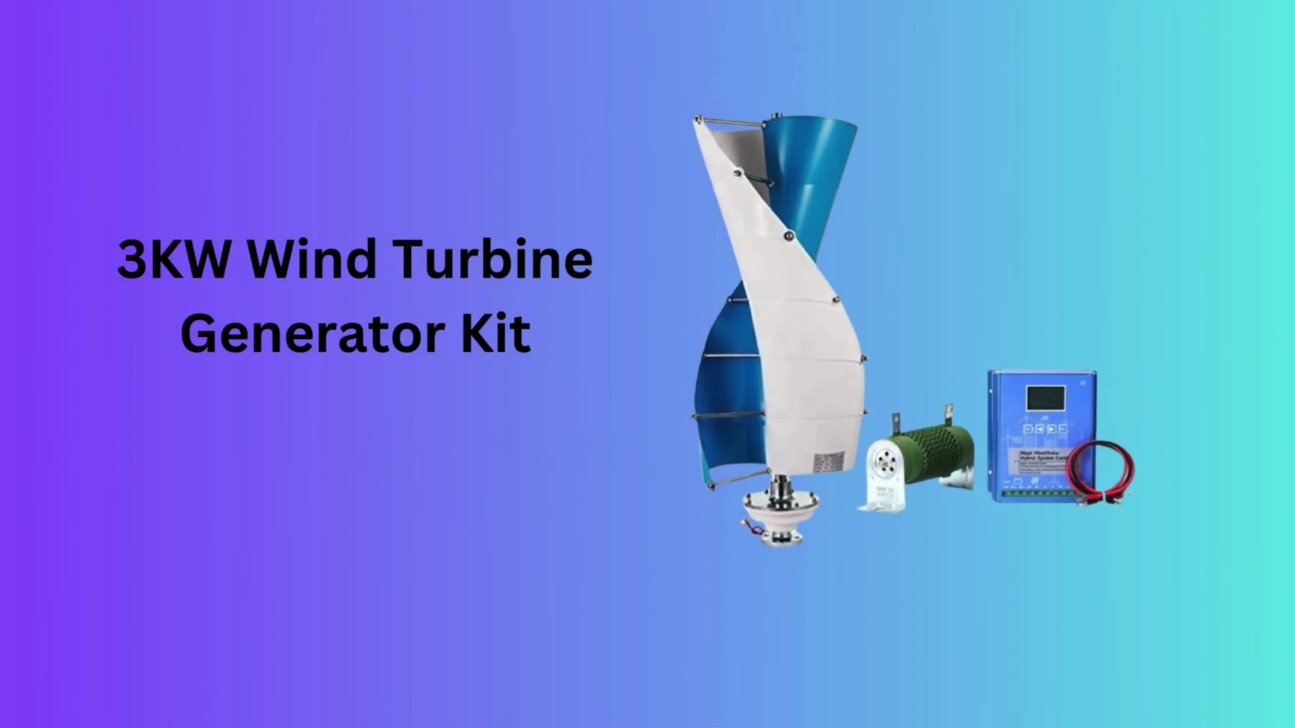 The 3KW wind turbine kit being assembled