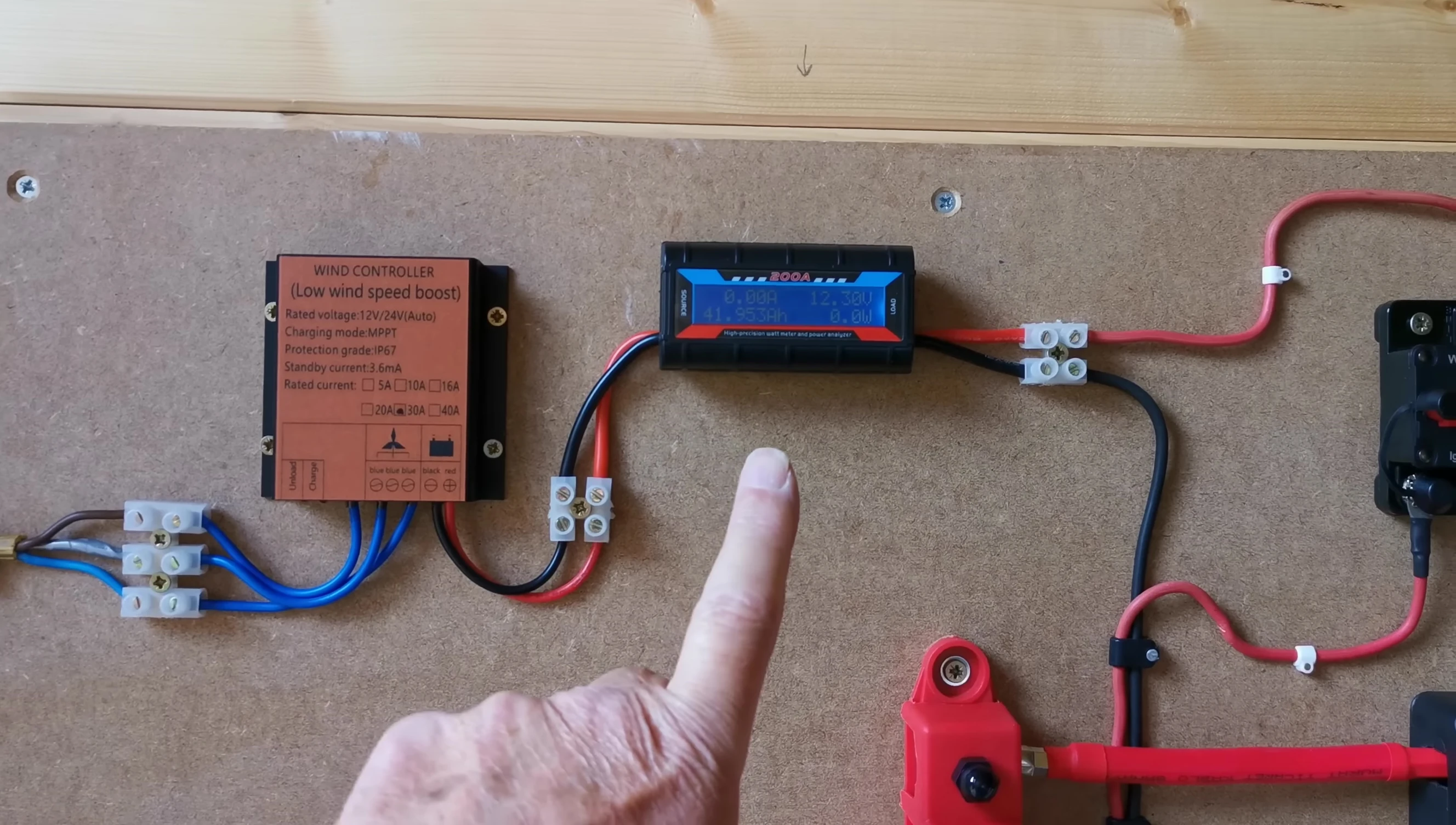 Power meter displaying system information