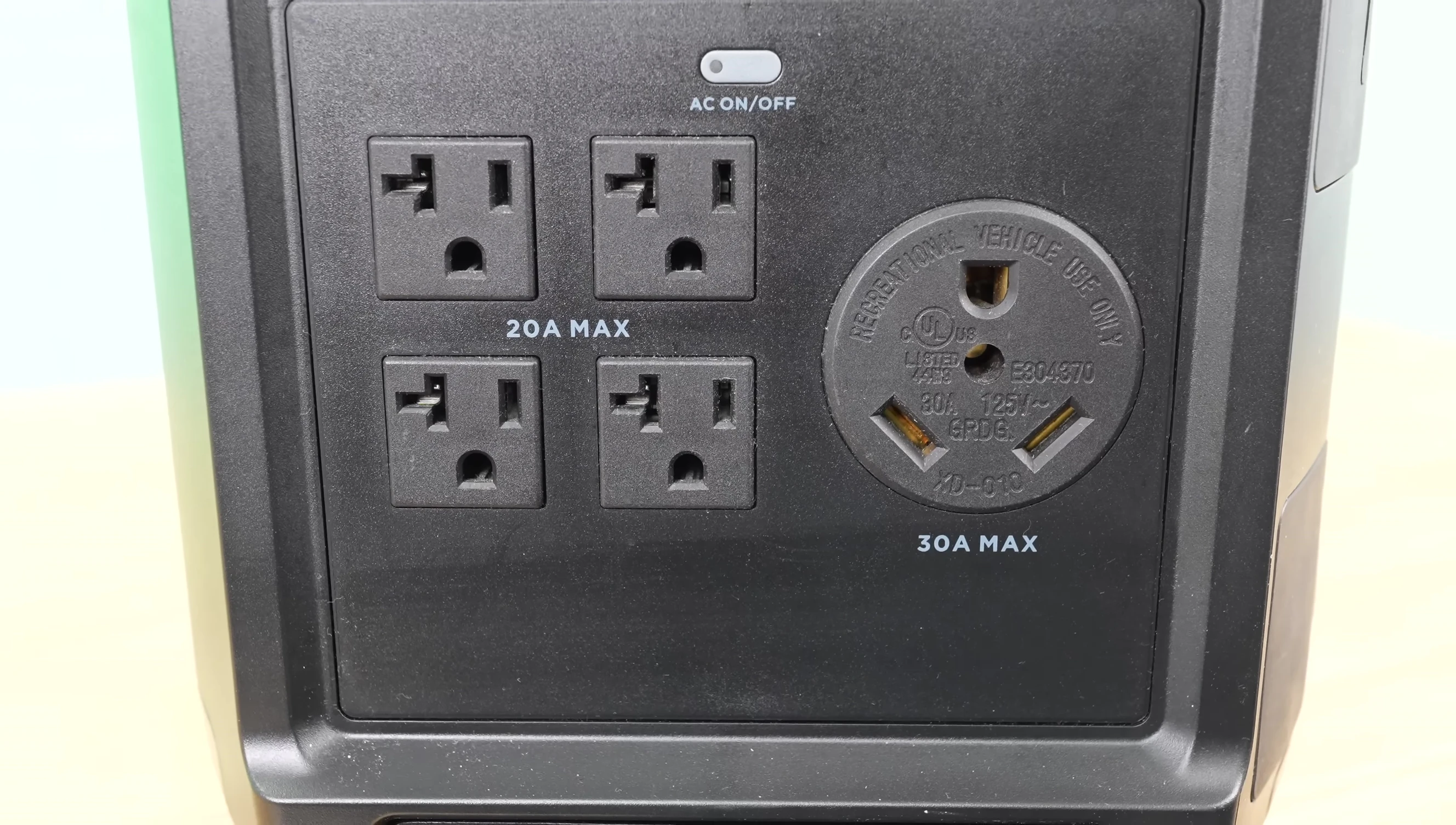 The 30-amp plug on the EcoFlow Delta Pro