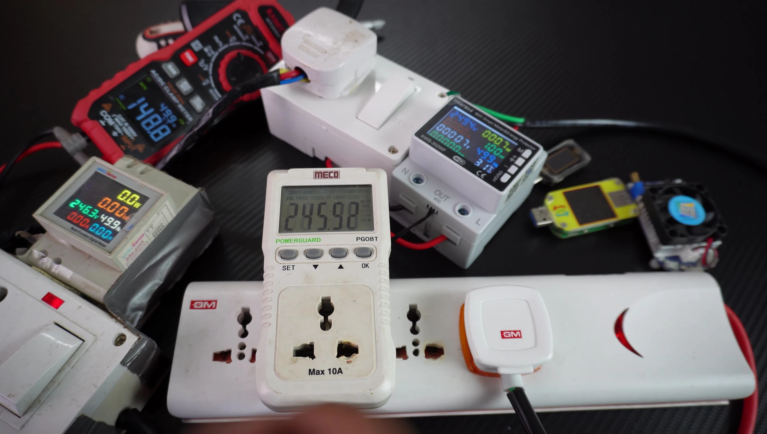 The higher amperage meter.