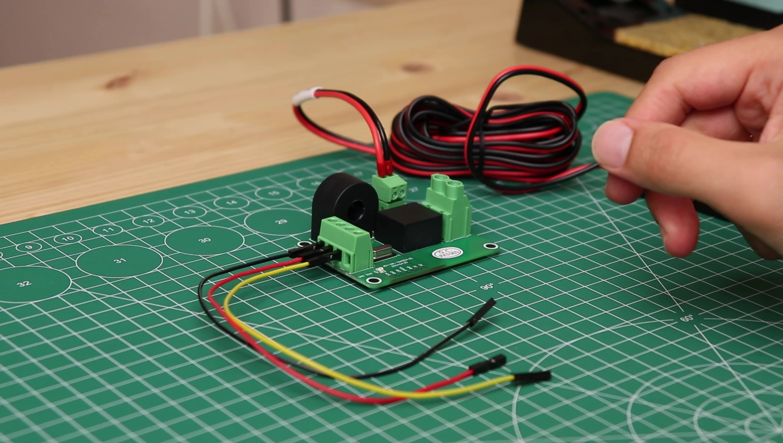 Screenshot illustrating the wiring between the ESP32 and the energy meter.