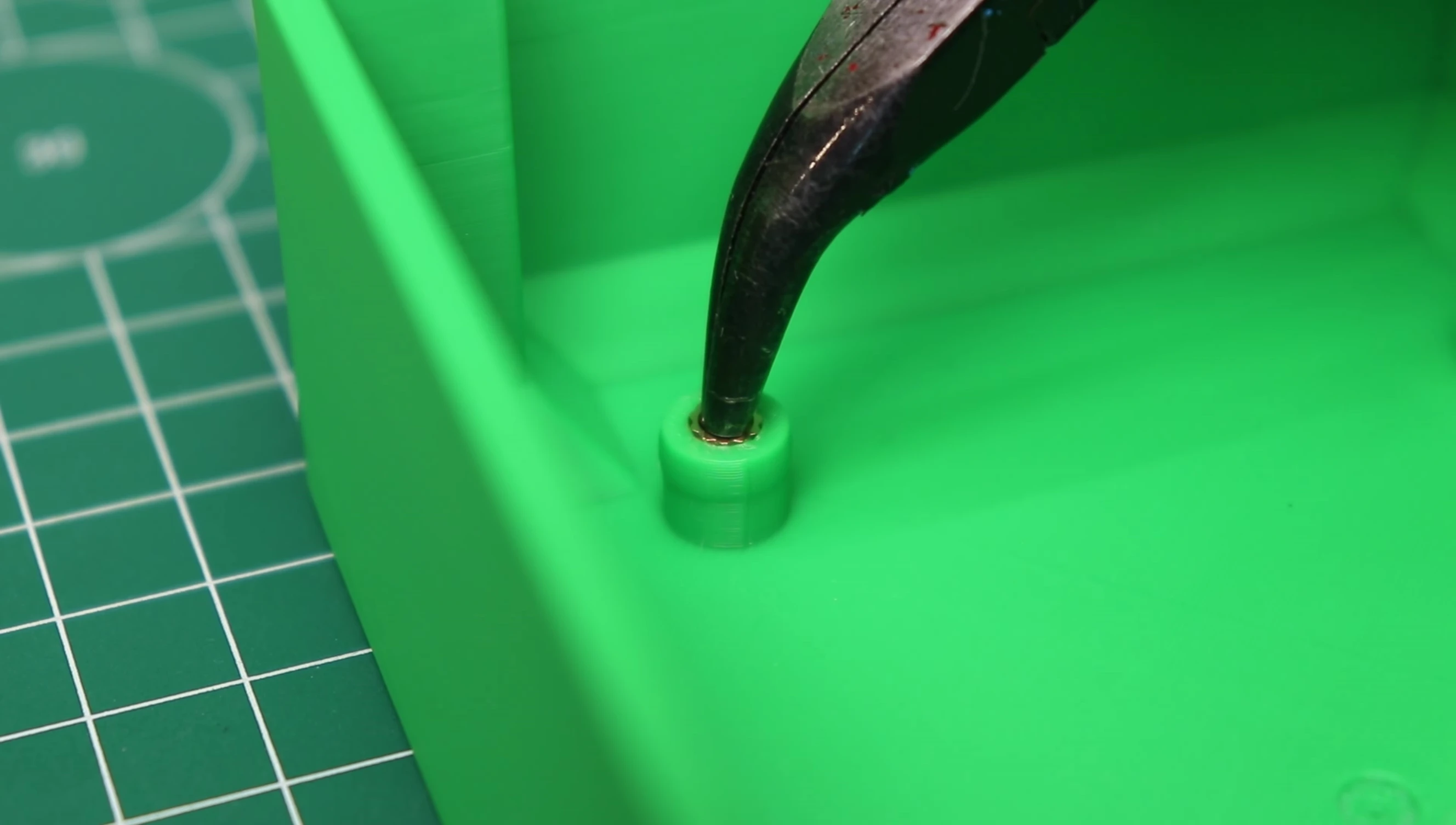 Screenshot of the assembled device inside the 3D printed enclosure.