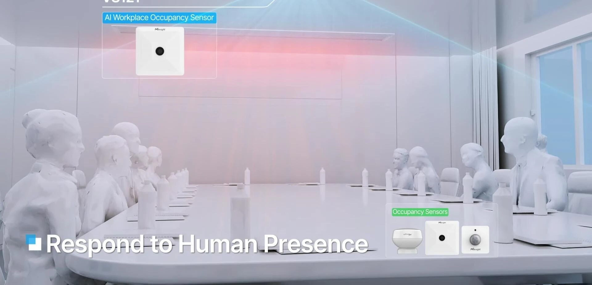 Screenshot showcasing the occupancy sensors and their integration with the HVAC system.
