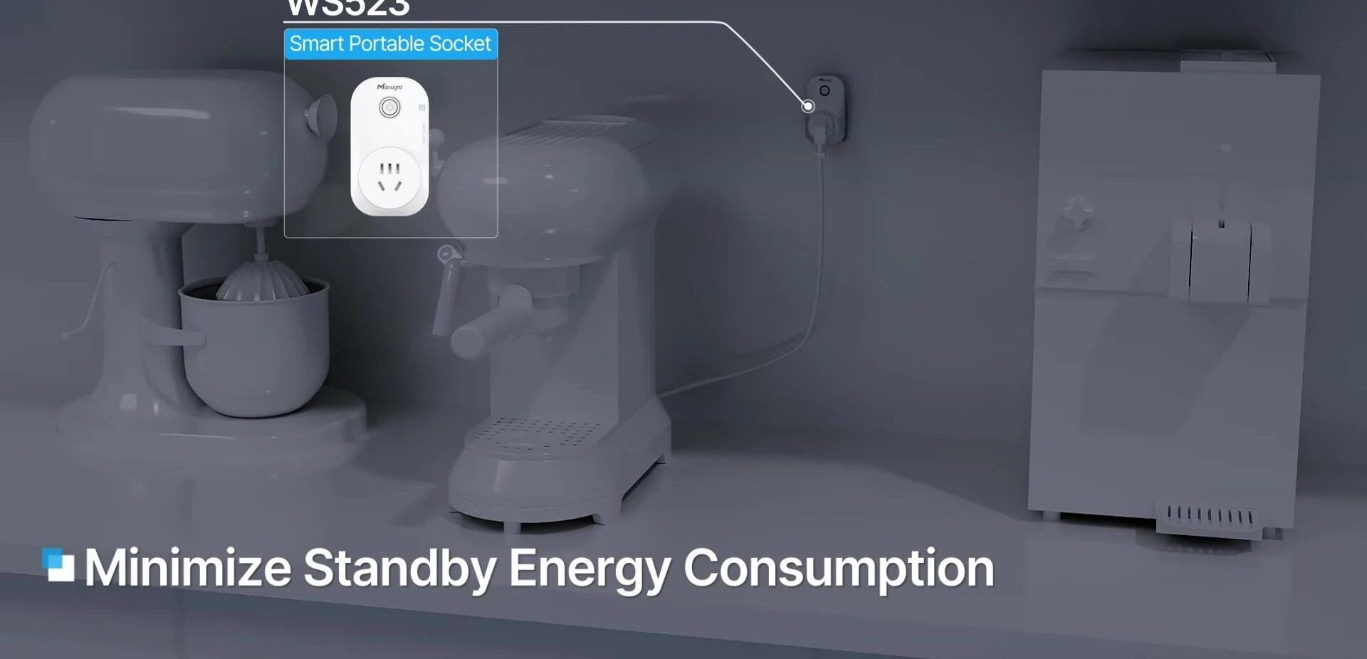 Screenshot showing the integration of smart power sockets for automated device power management.