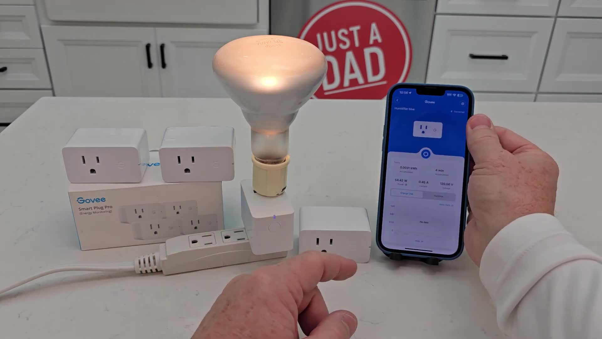 Screenshot of the Govee app showing on/off controls for the smart plug
