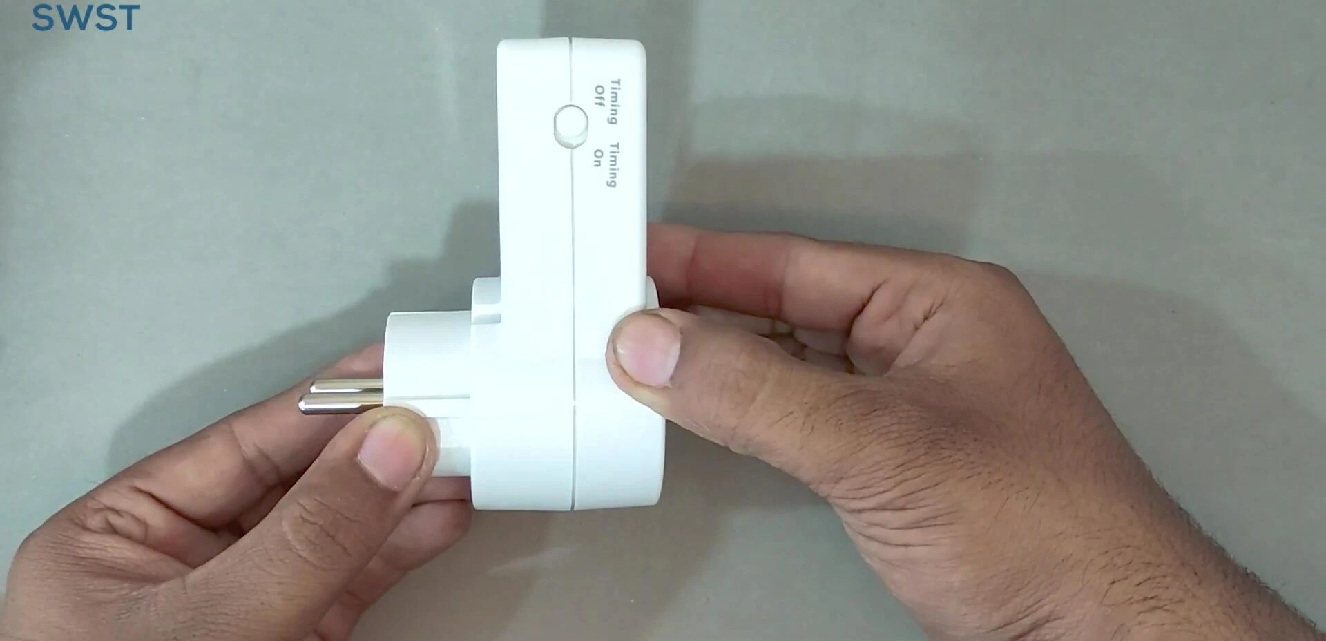 Side view of the timer switch highlighting the On/Off switch.