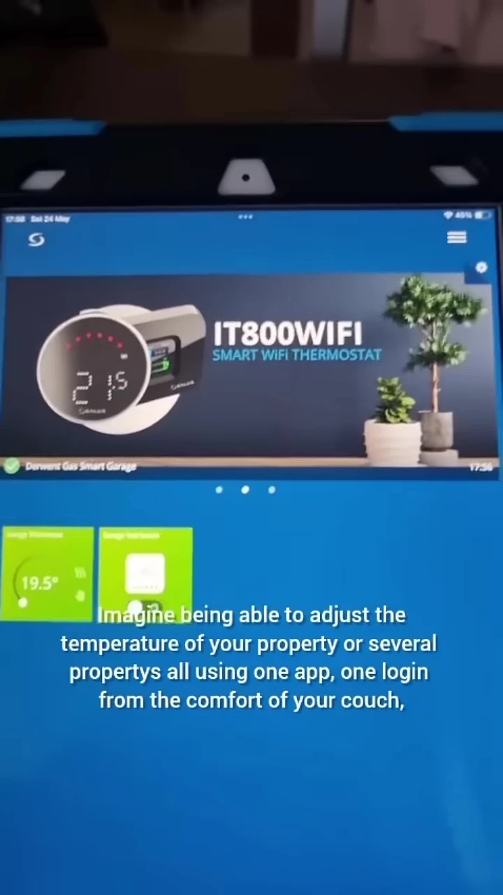 Screenshot showing the app interface managing multiple properties.